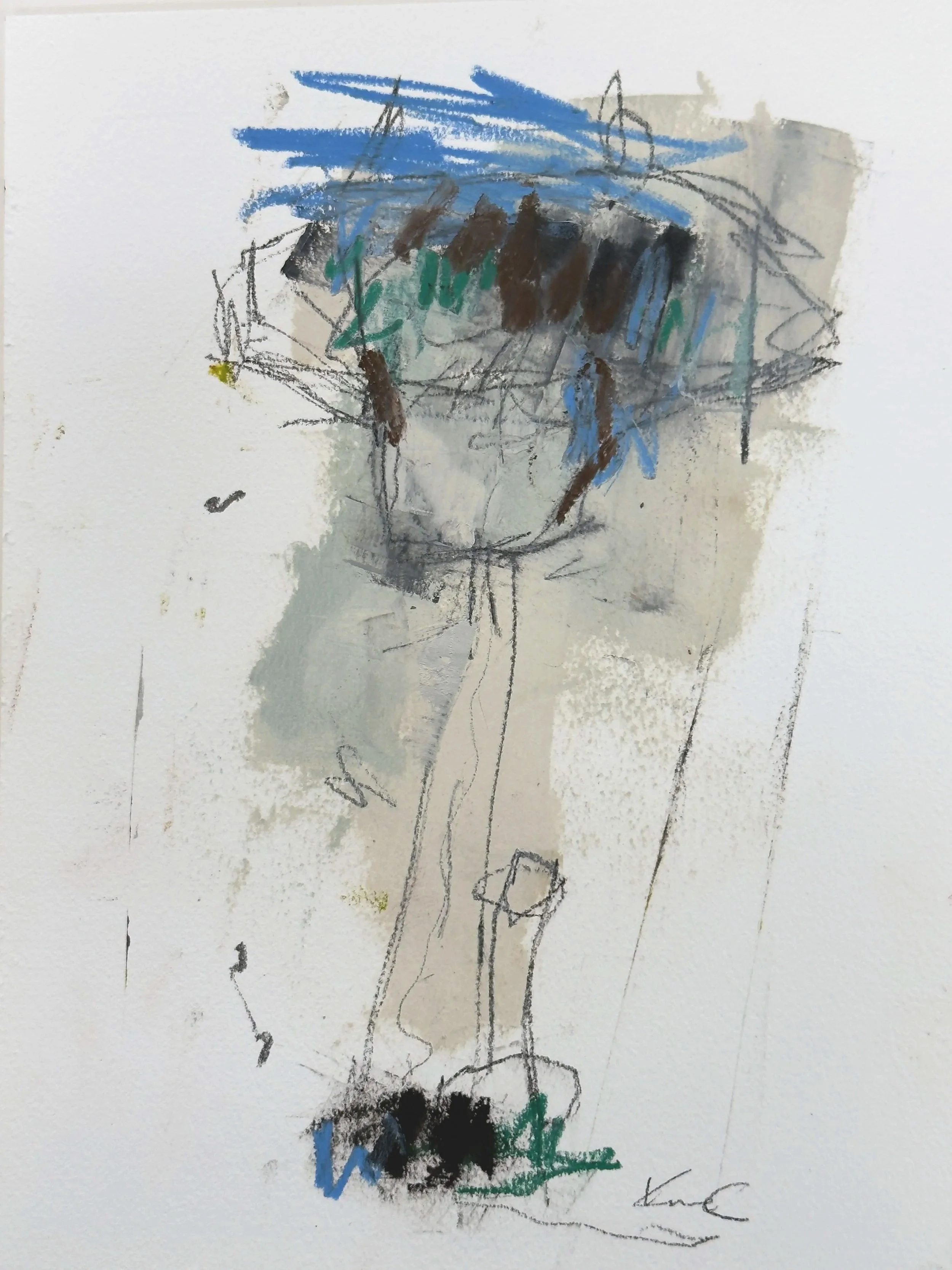 Great people were once called weird
Oil, graphite on archival paper 33 x41 cm Framed