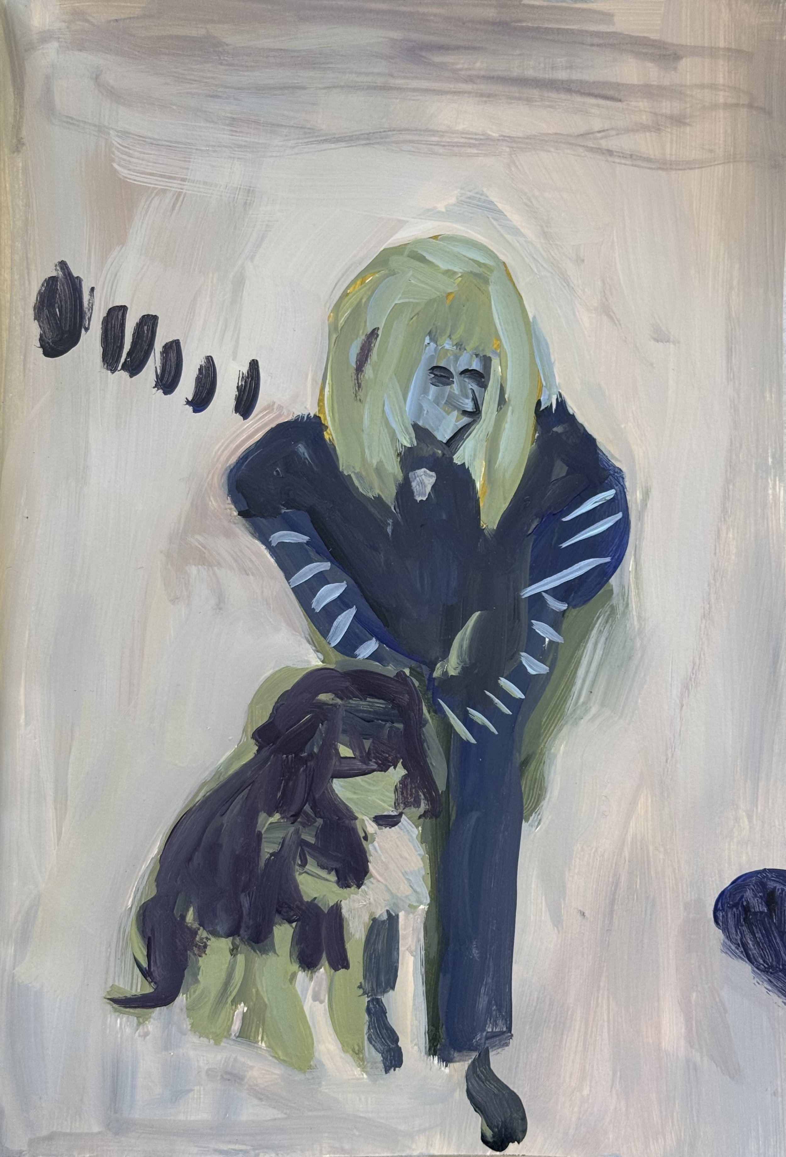 Waiting for apple pie
Acrylic on archival paper,  20cm x 29cm