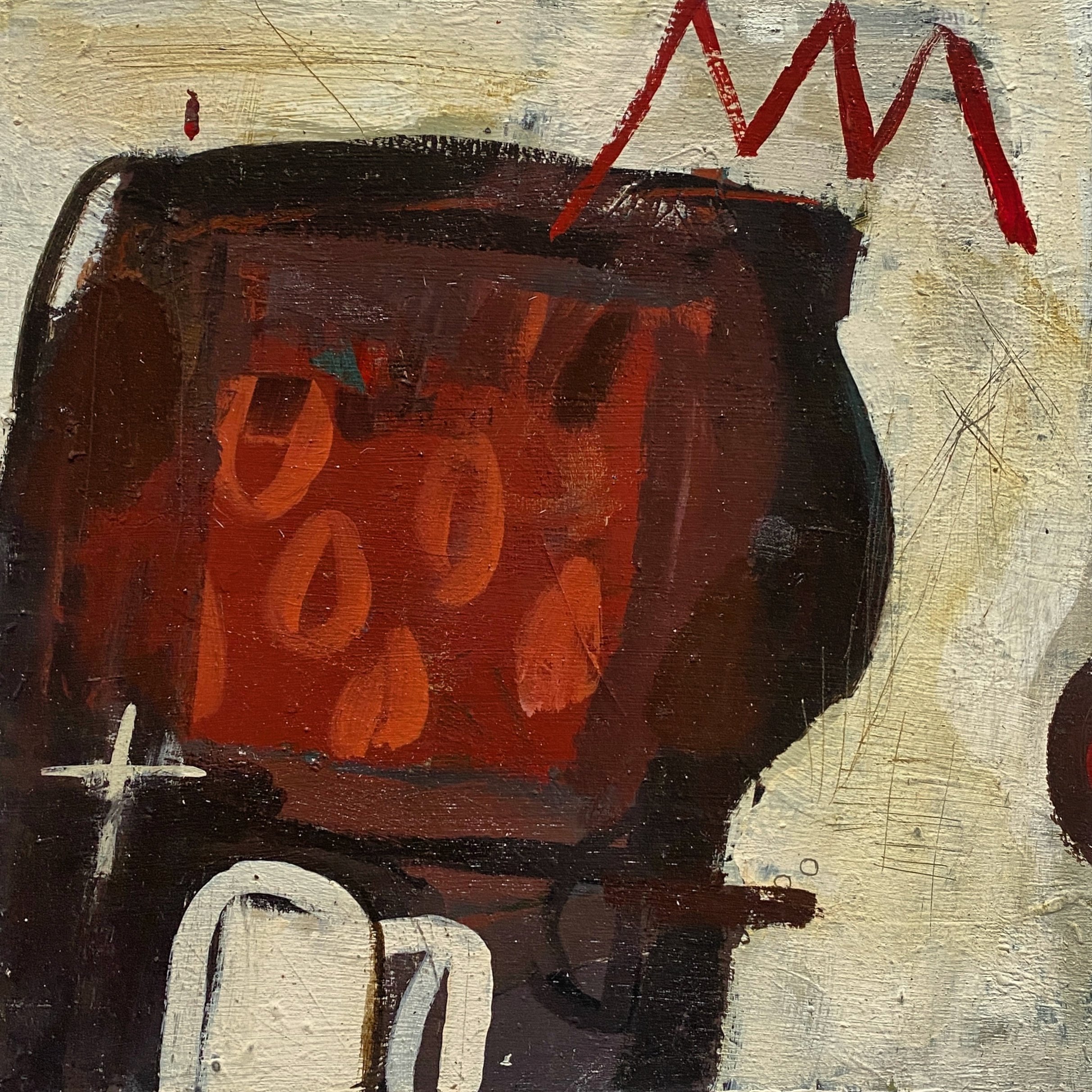 Venus in Fire Acrylic on wood panel Framed 36 x 36cm