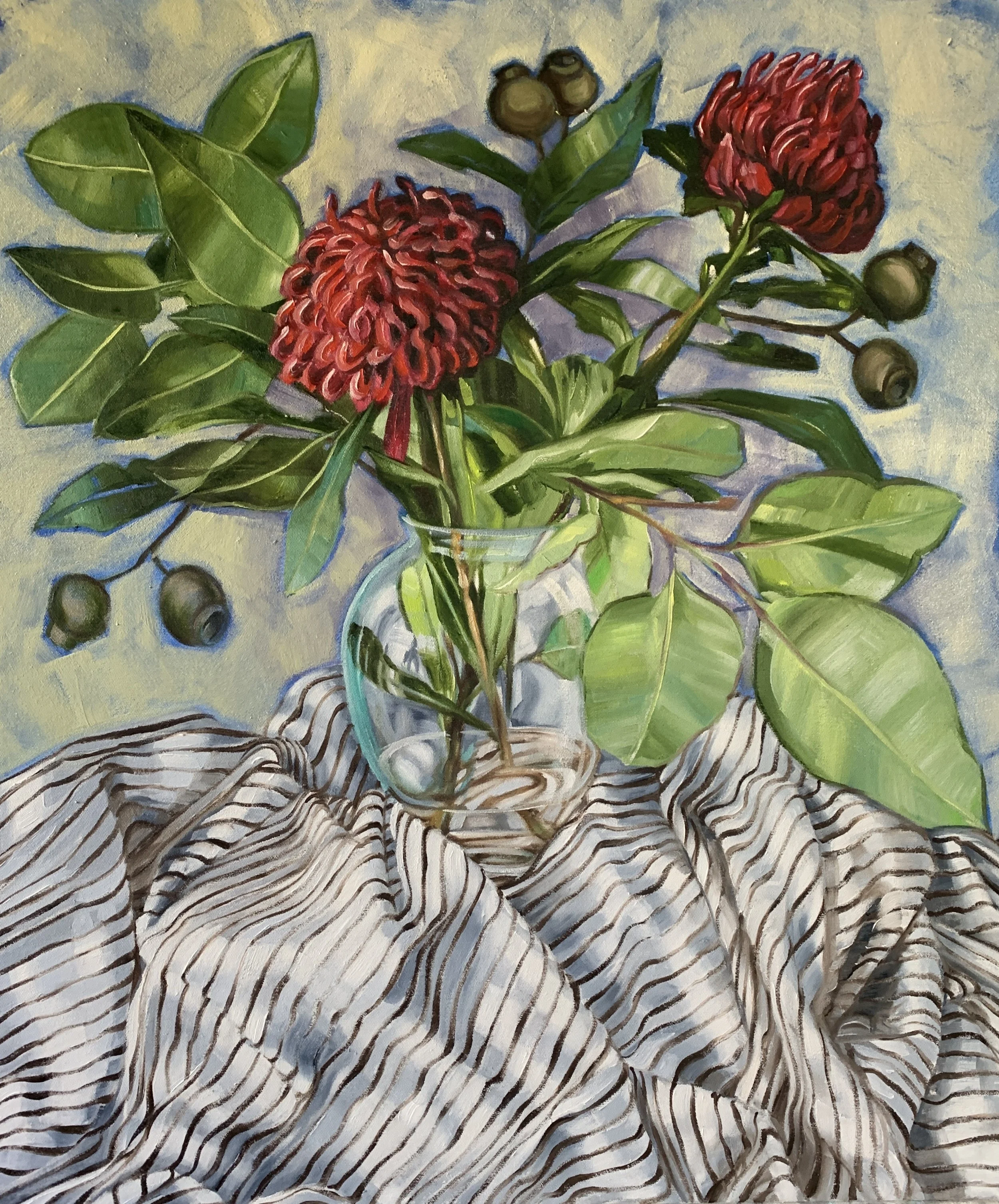 Waratah on French Ticking