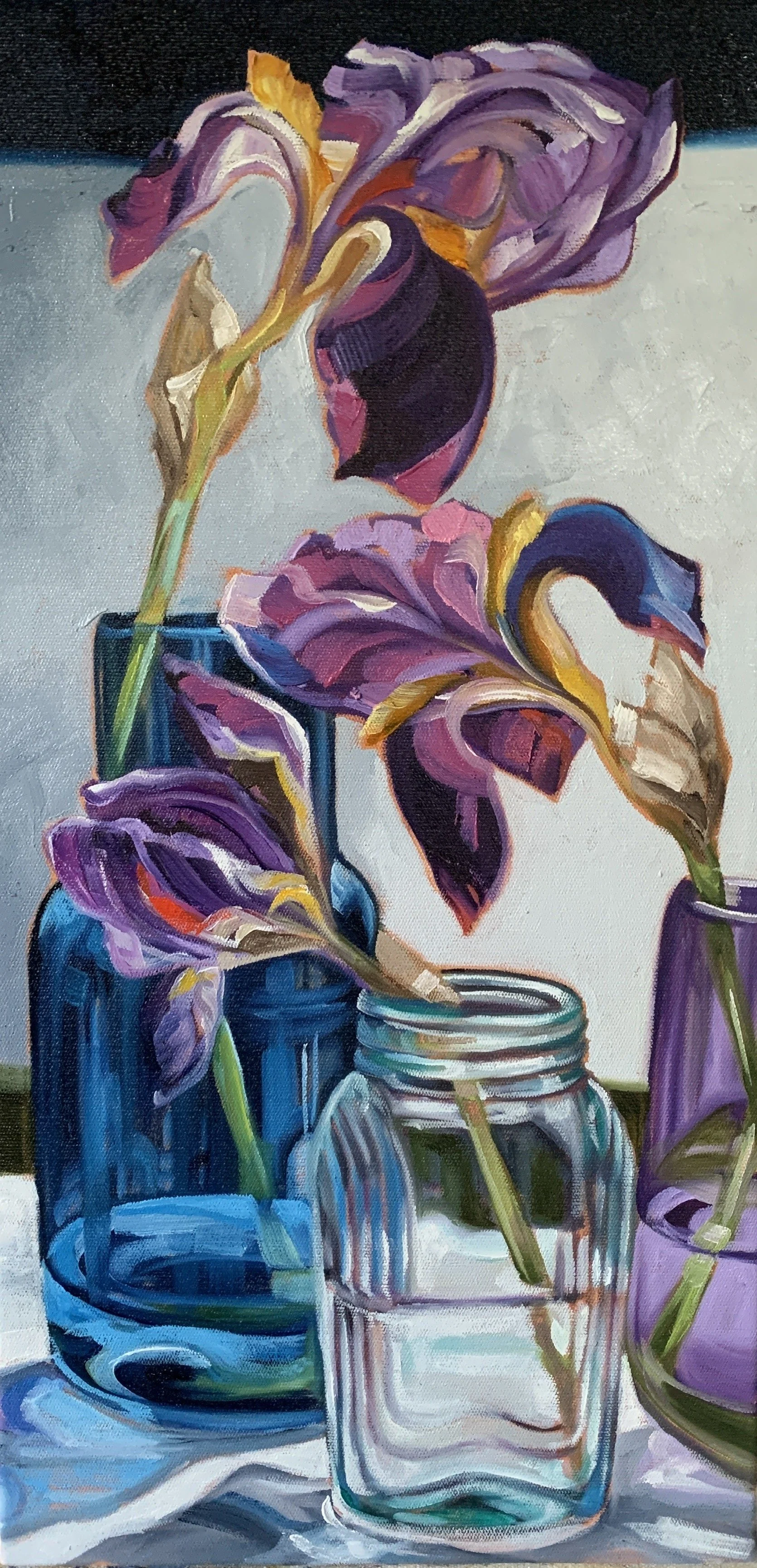 Iris - Purple Rain , blue glass