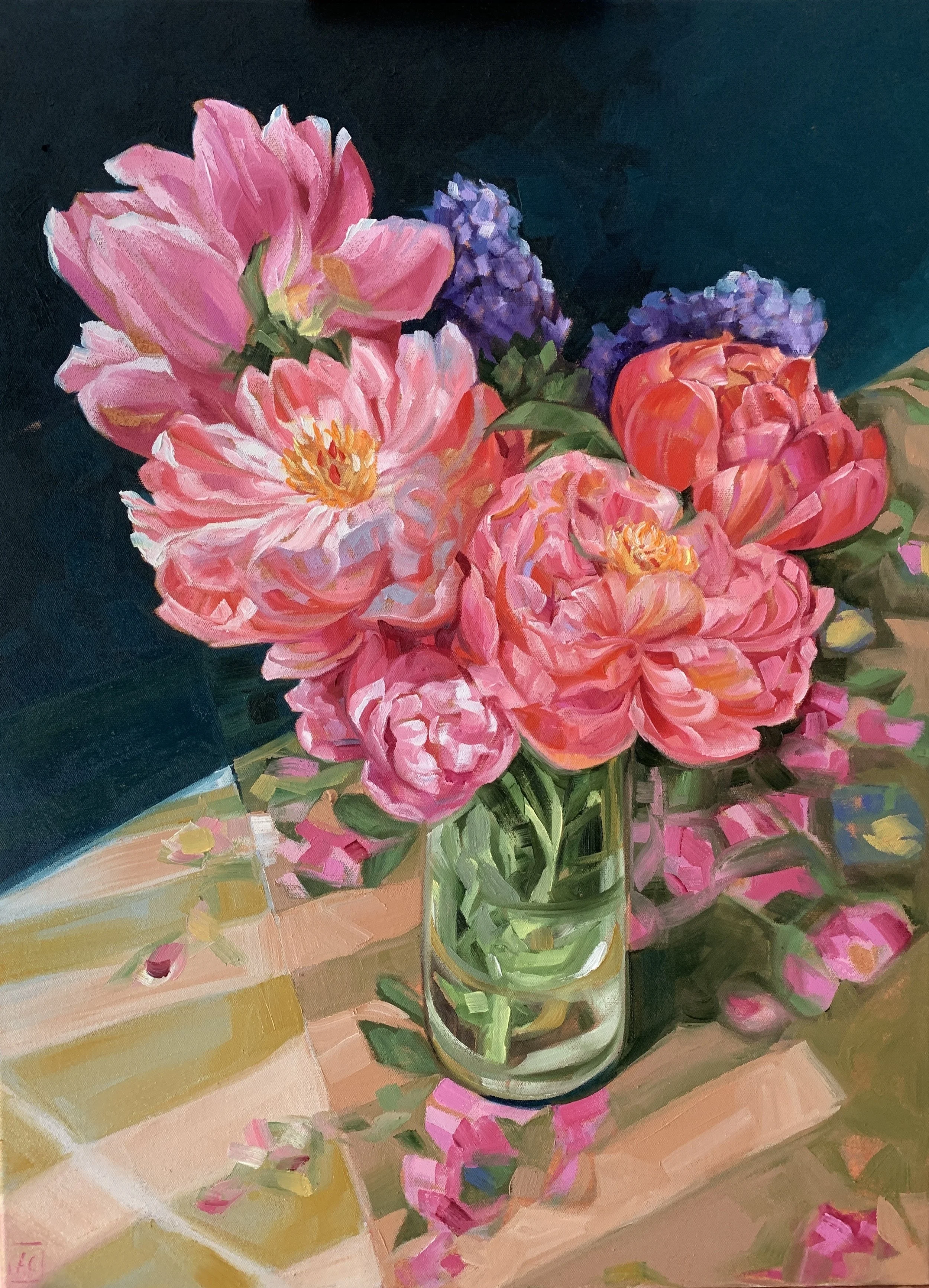 Pink Peonies and Axminster