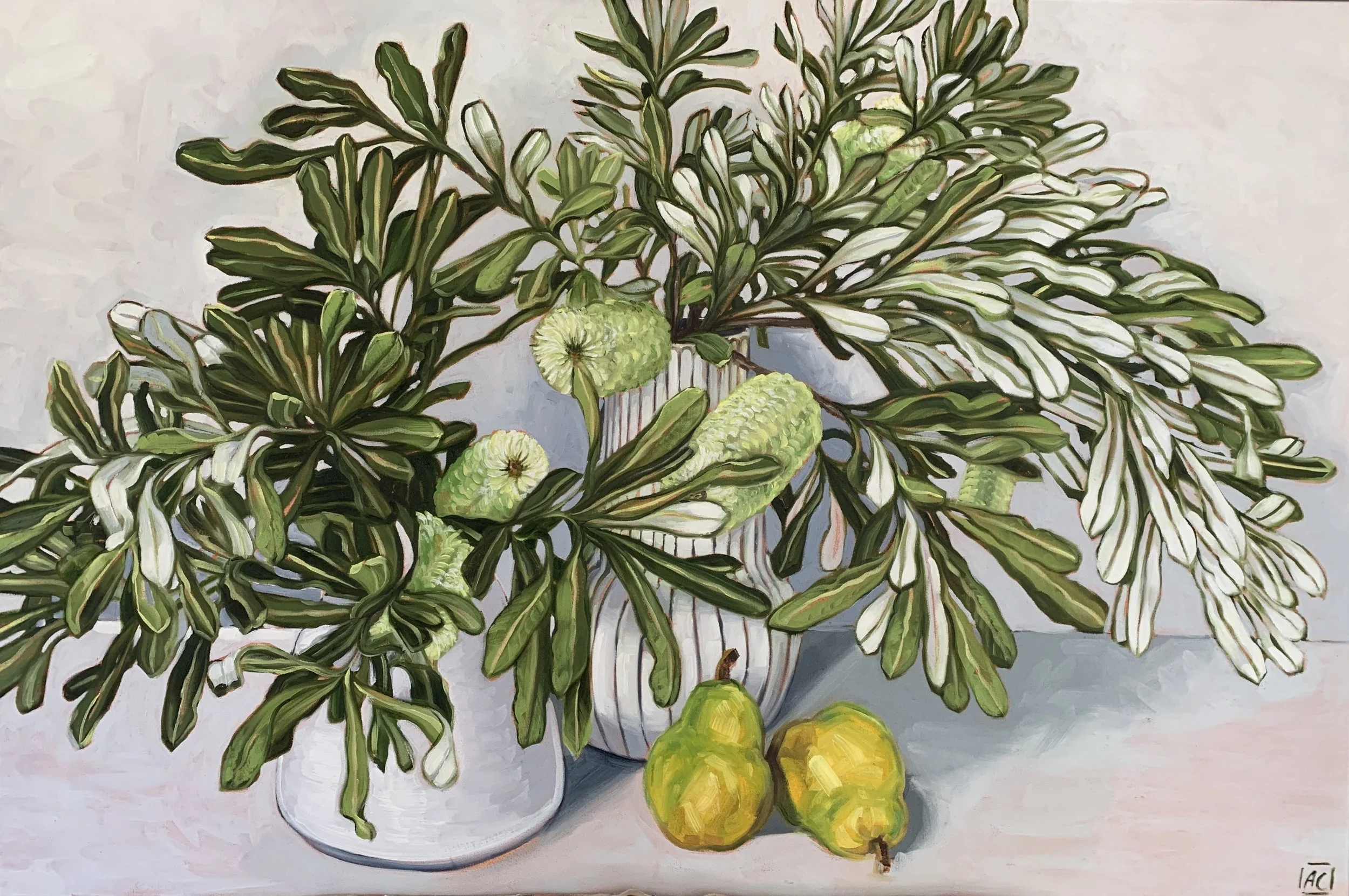 Banksia Sweep and two pears