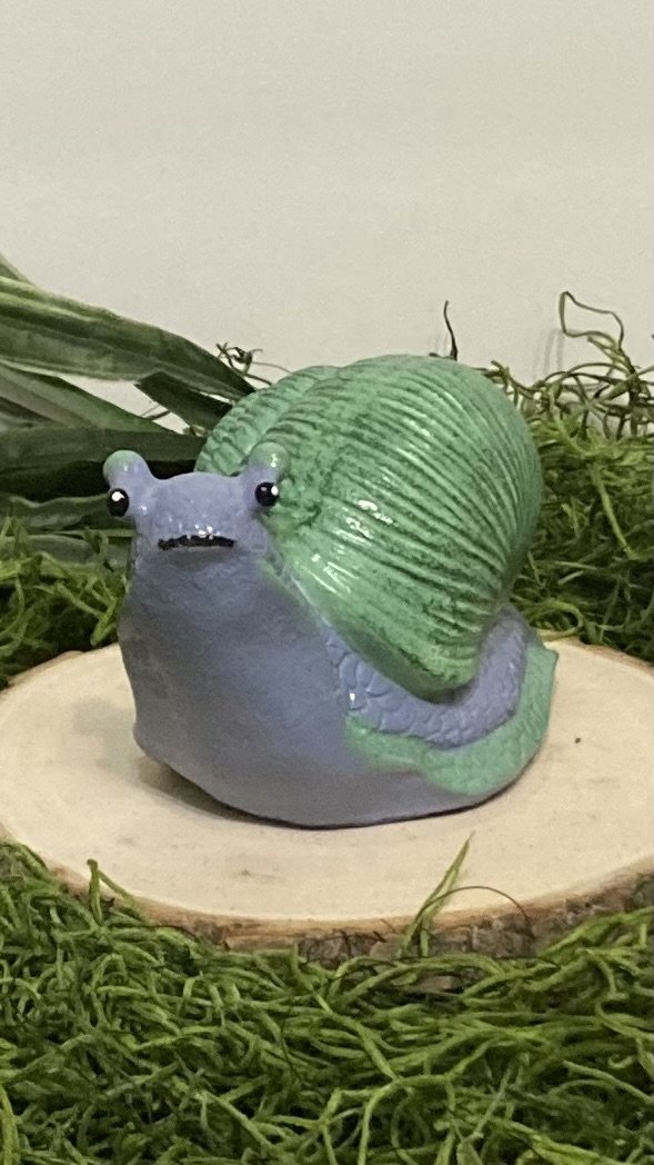Garden Snail with Green Shell
