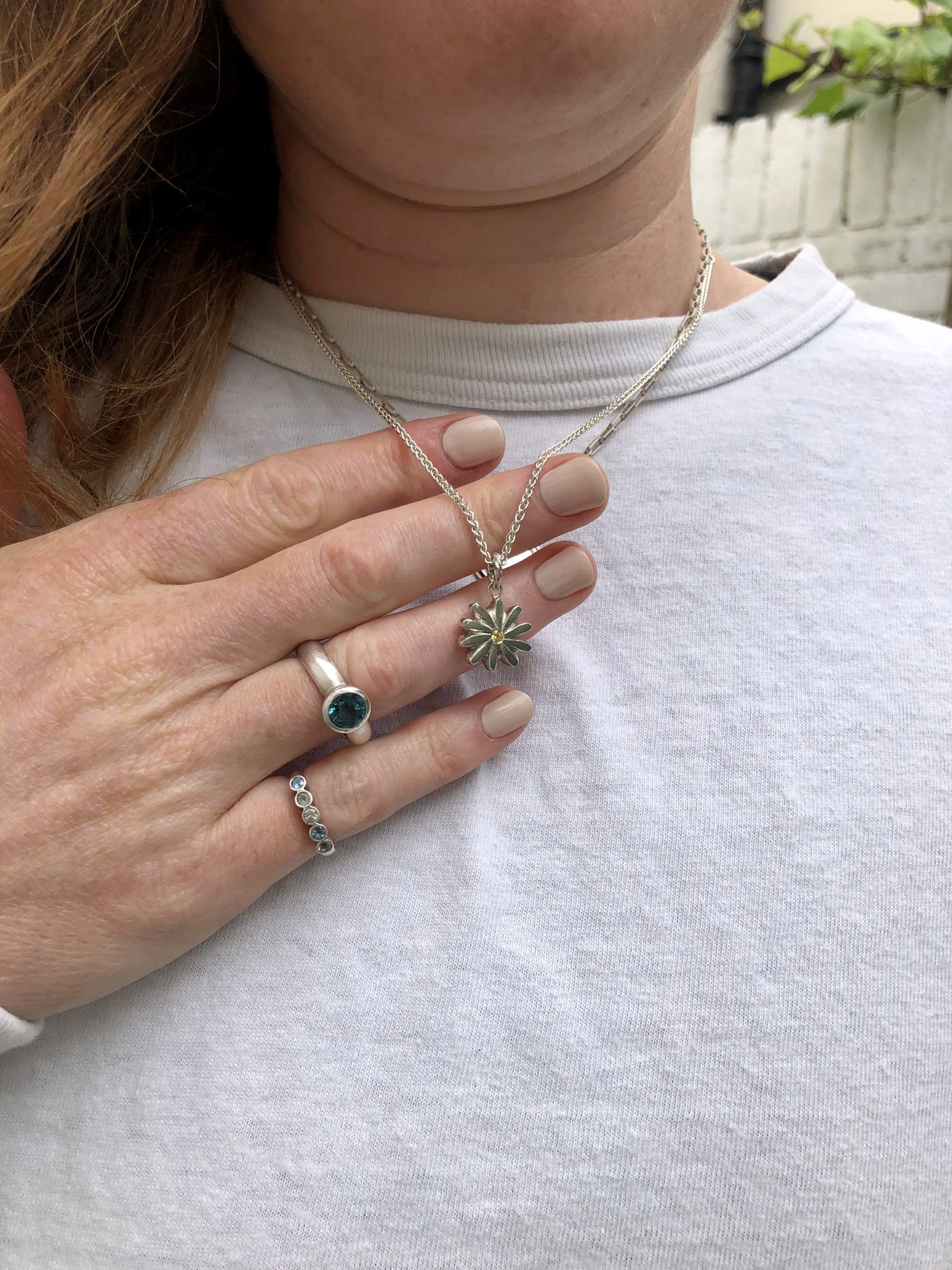 flower charm necklace