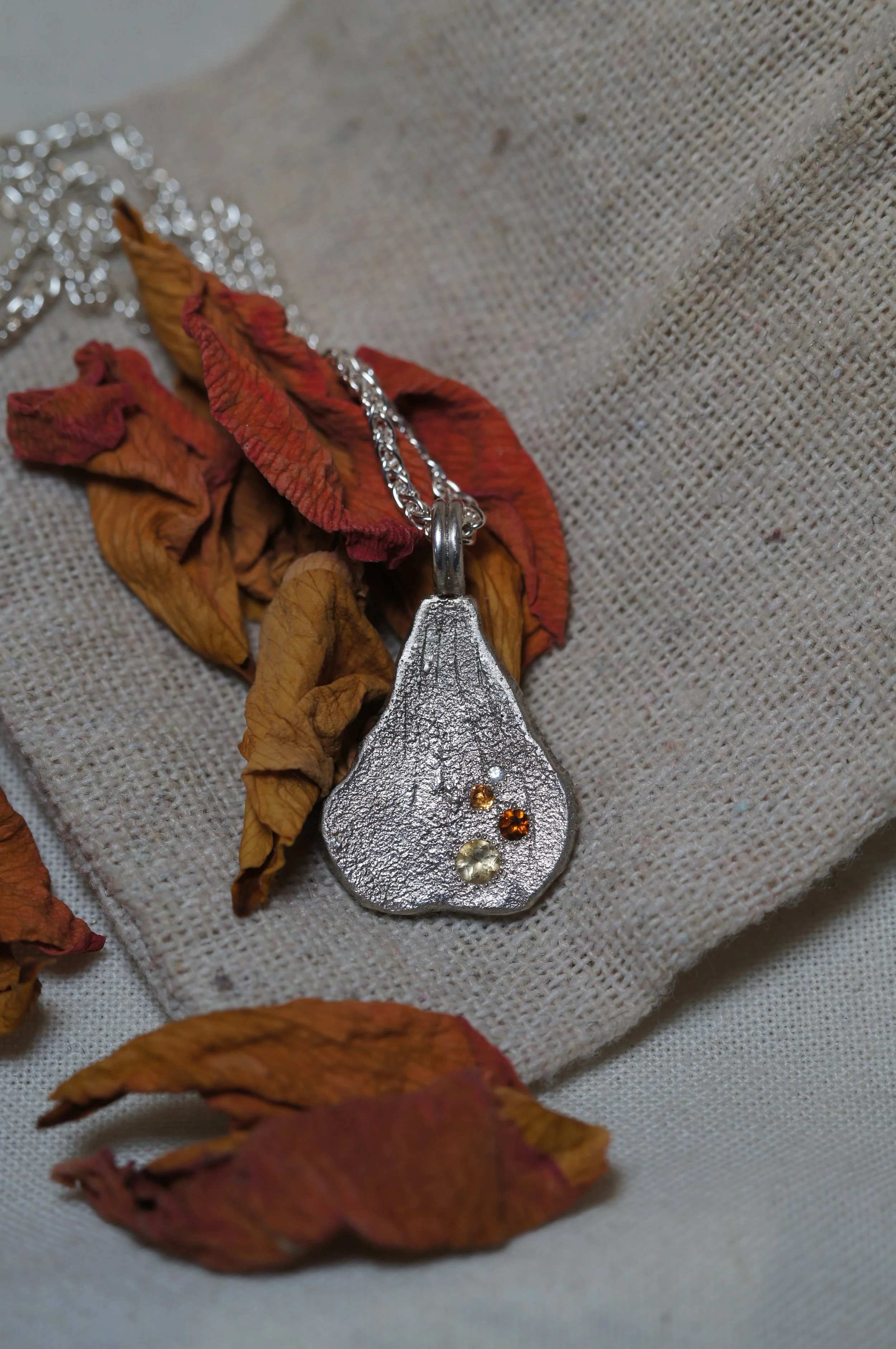 Amber Petal Necklace