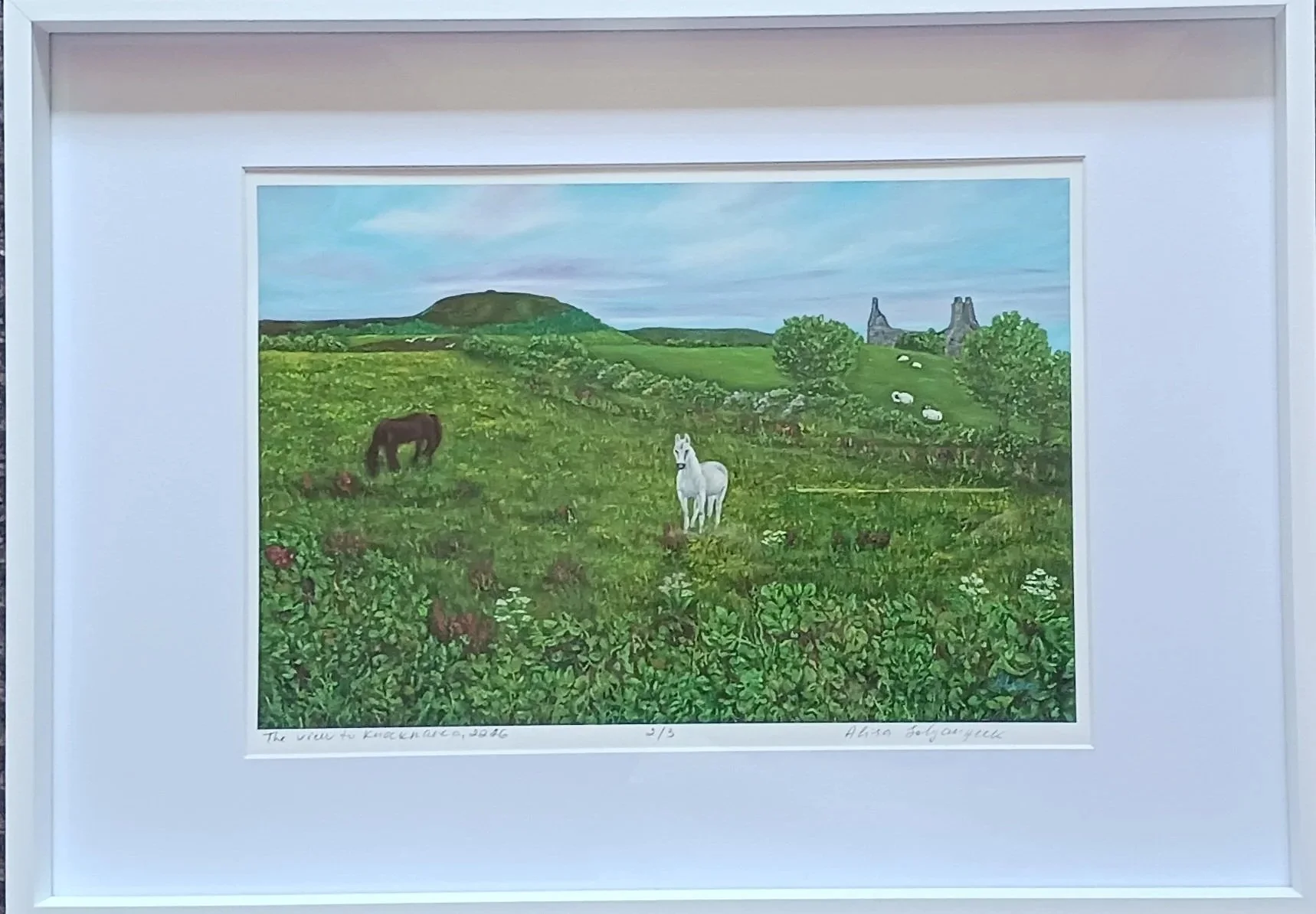 View to Knocknarea, fine art print, 43x31 cm with frame, 2026, sale 45 euro.