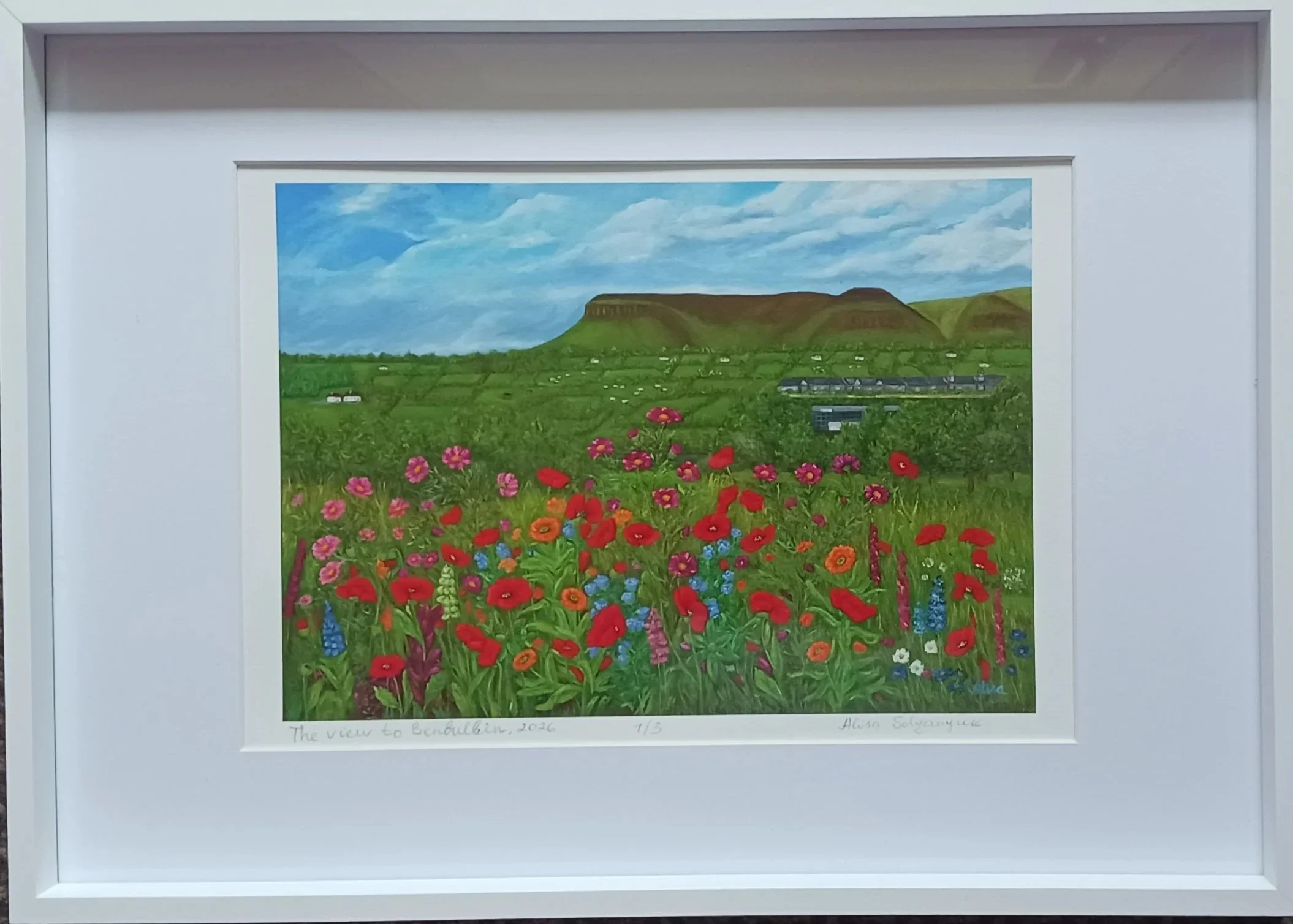"Benbulbin view", fine art print,  43x31 cm with frame, sale 45 euro.