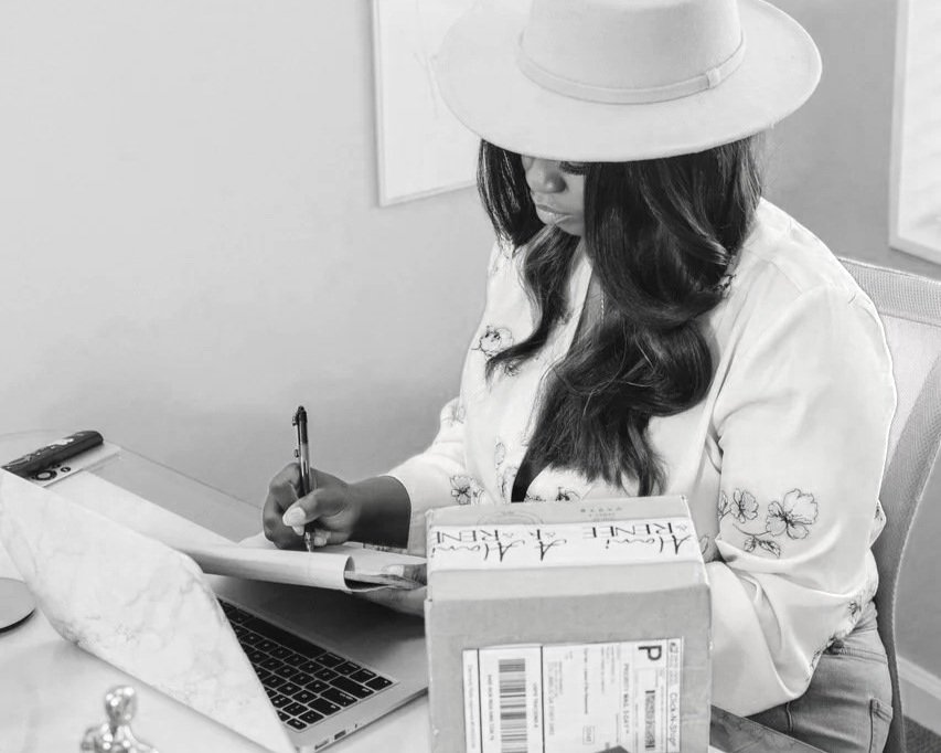 woman-working-Money Blocks & Wealth