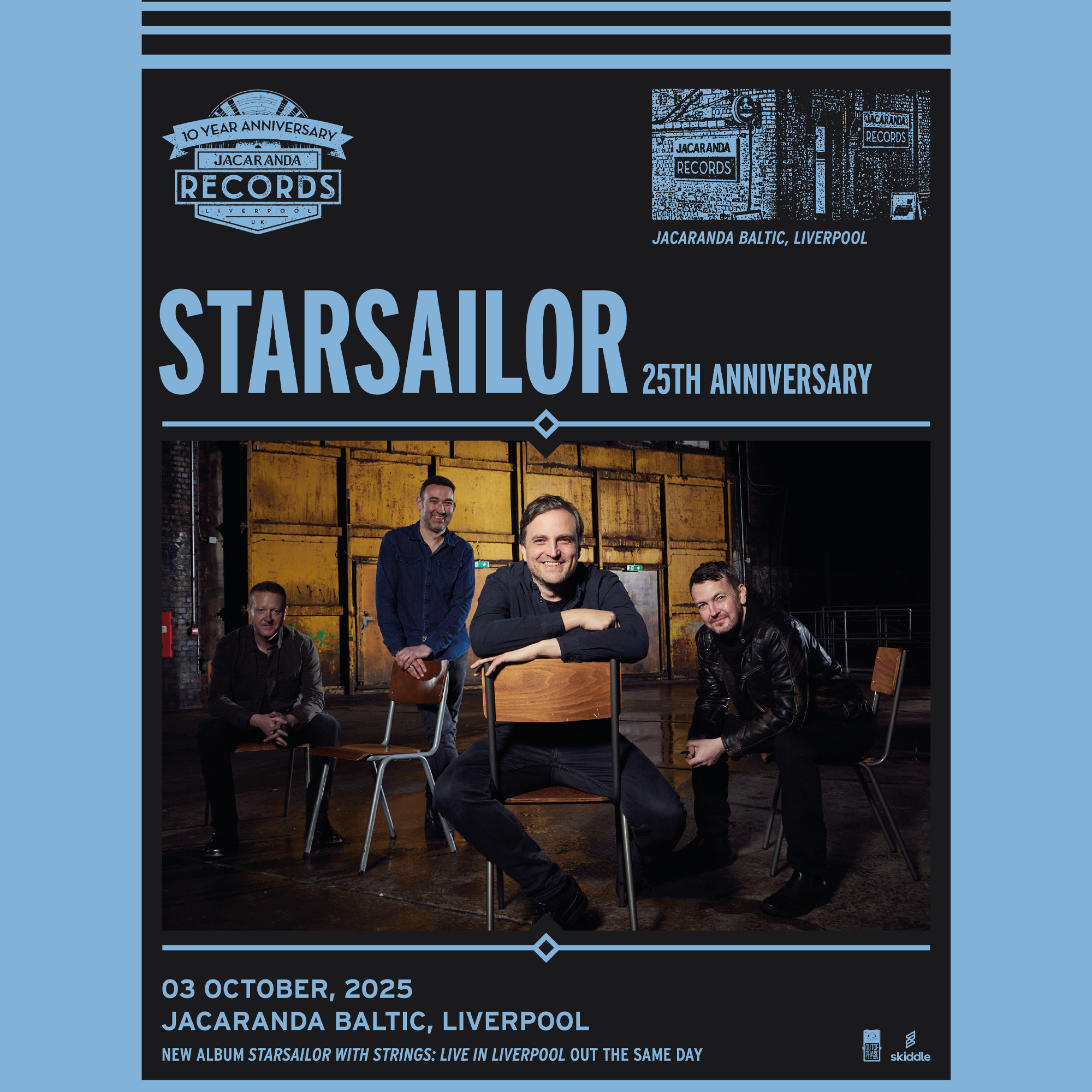 JACARANDA BALTIC, LIVERPOOL, ENGLAND (‘STARSAILOR WITH STRINGS: LIVE FROM LIVERPOOL’ RECORD STORE TOUR)