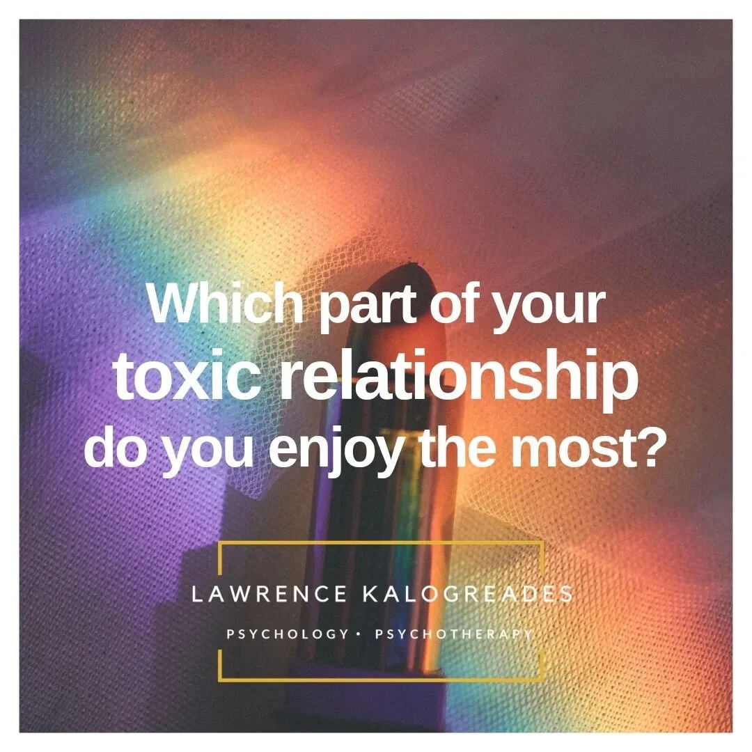 If we find ourselves in the middle of a toxic relationship, it is important to take a moment to step back and ask very honestly &ldquo;What am I getting out of this?&rdquo;.

And do not trick yourself into talking exclusively about the positives and 