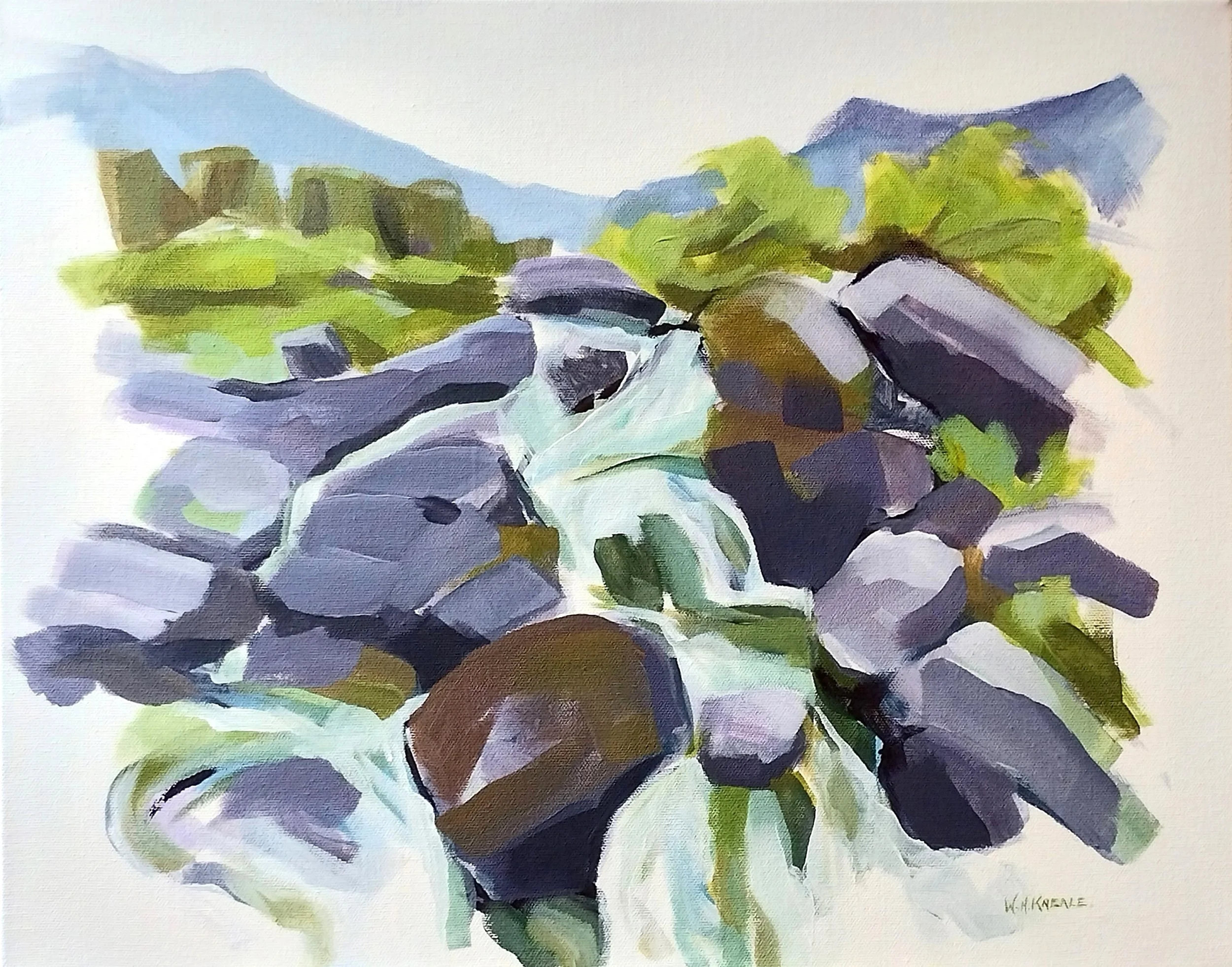 Afon Idwal Rush (41*51cm) - On display now in Galeri Betws-Y-Coed