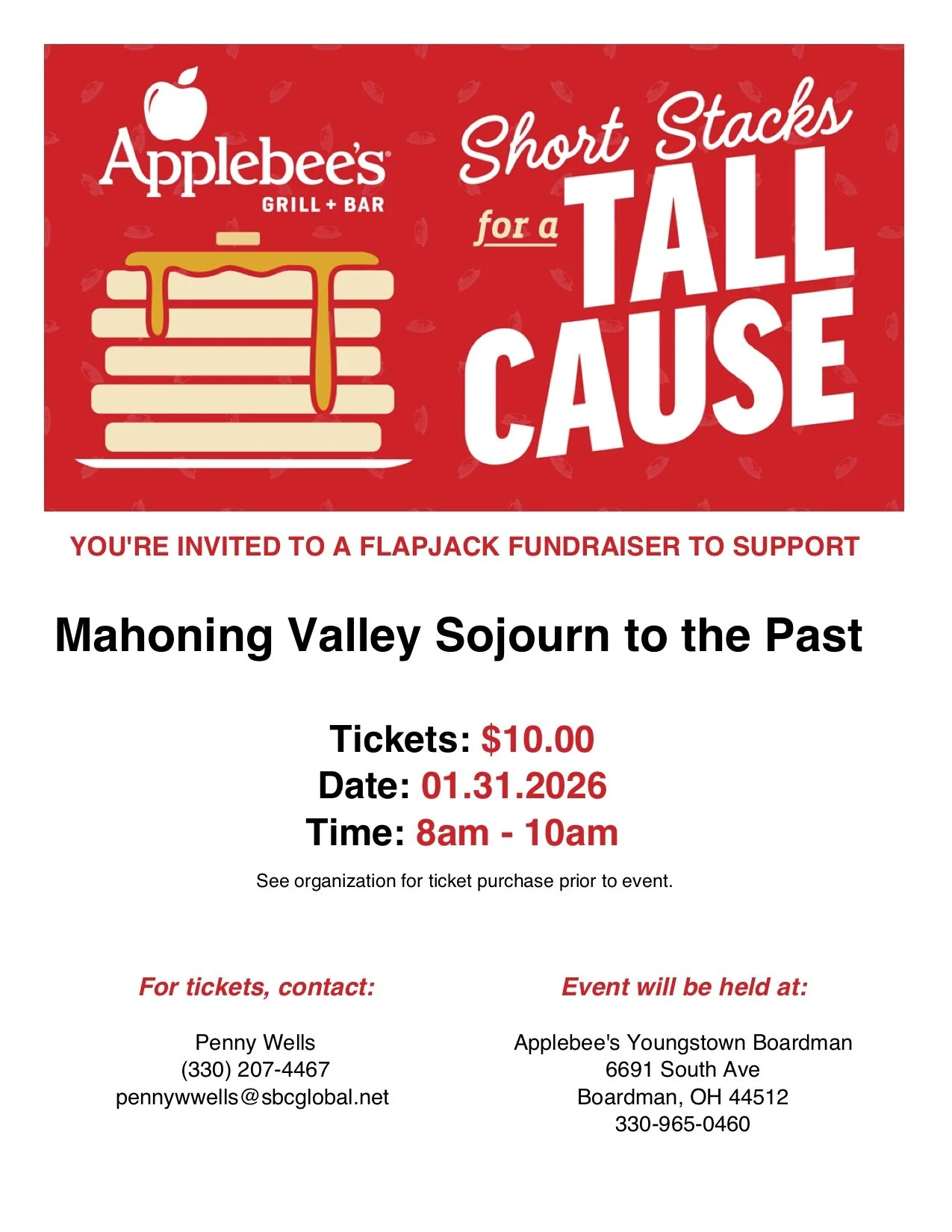 Applebee's Flapjack Fundraiser