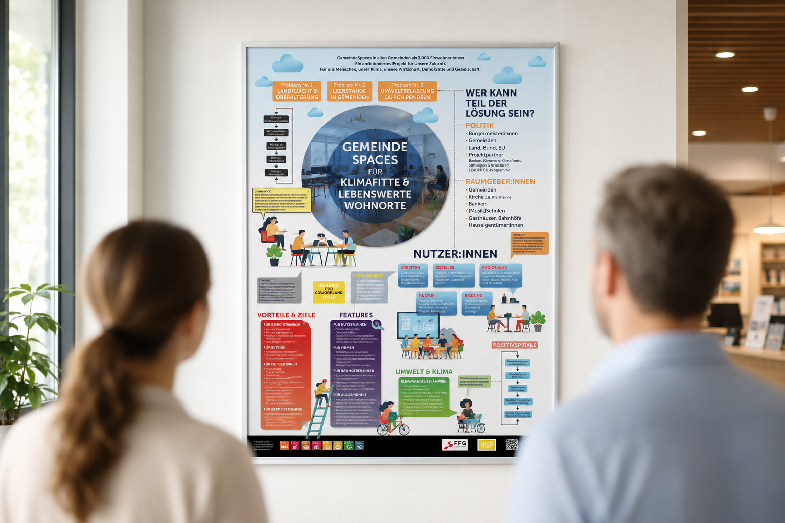 Plakat "Smart Village" Gemeindespaces
