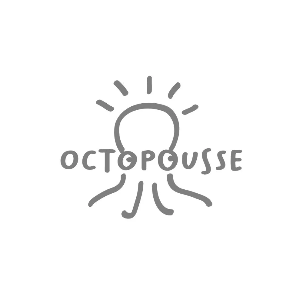 Logo de Octopousse avec une illustration d'un poulpe stylisé et le nom 'OCTOPUSSE' en lettres majuscules.