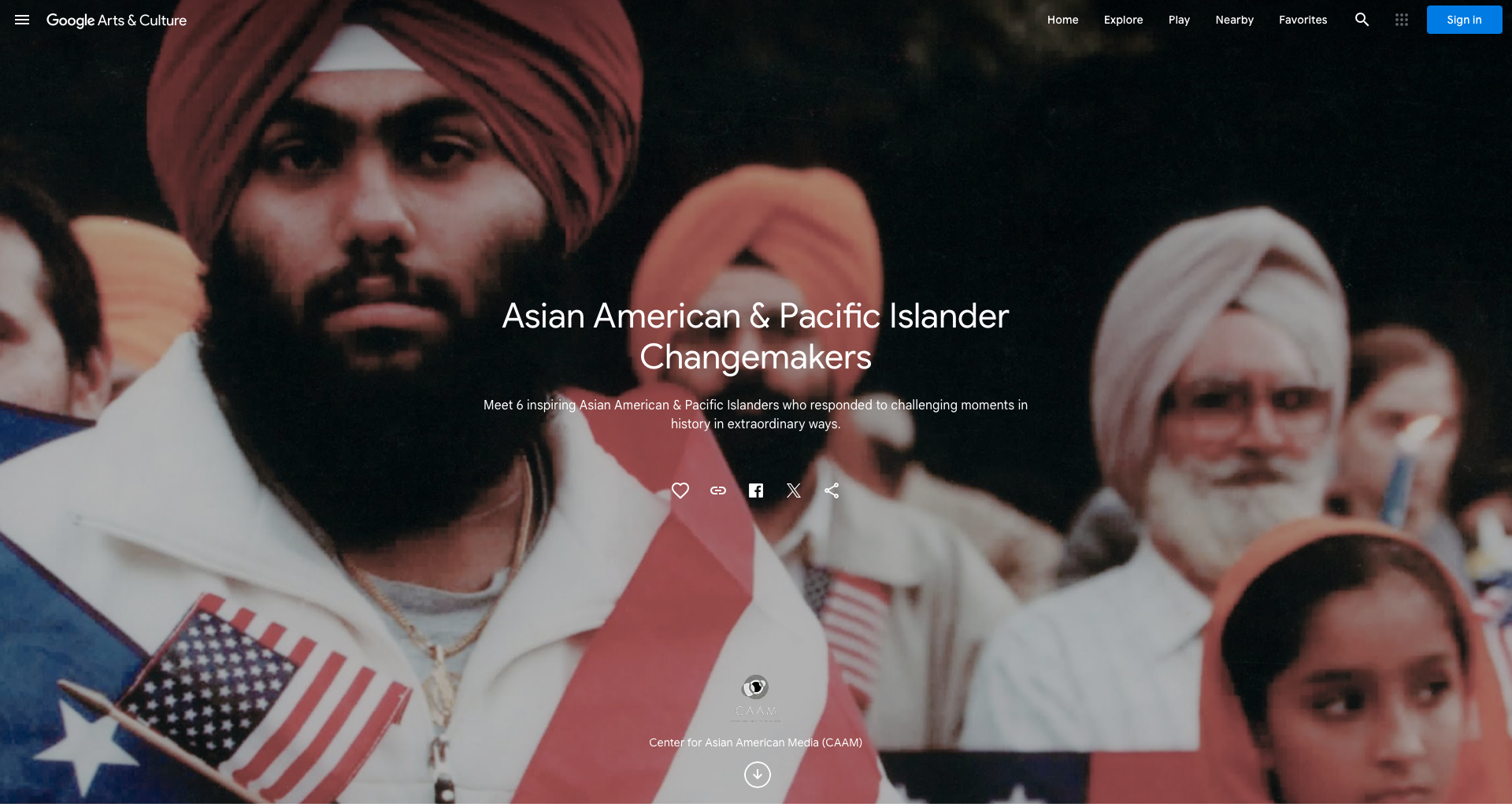 A collaboration with The Center for Asian American Media (CAAM) creating an interactive, online exhibit.