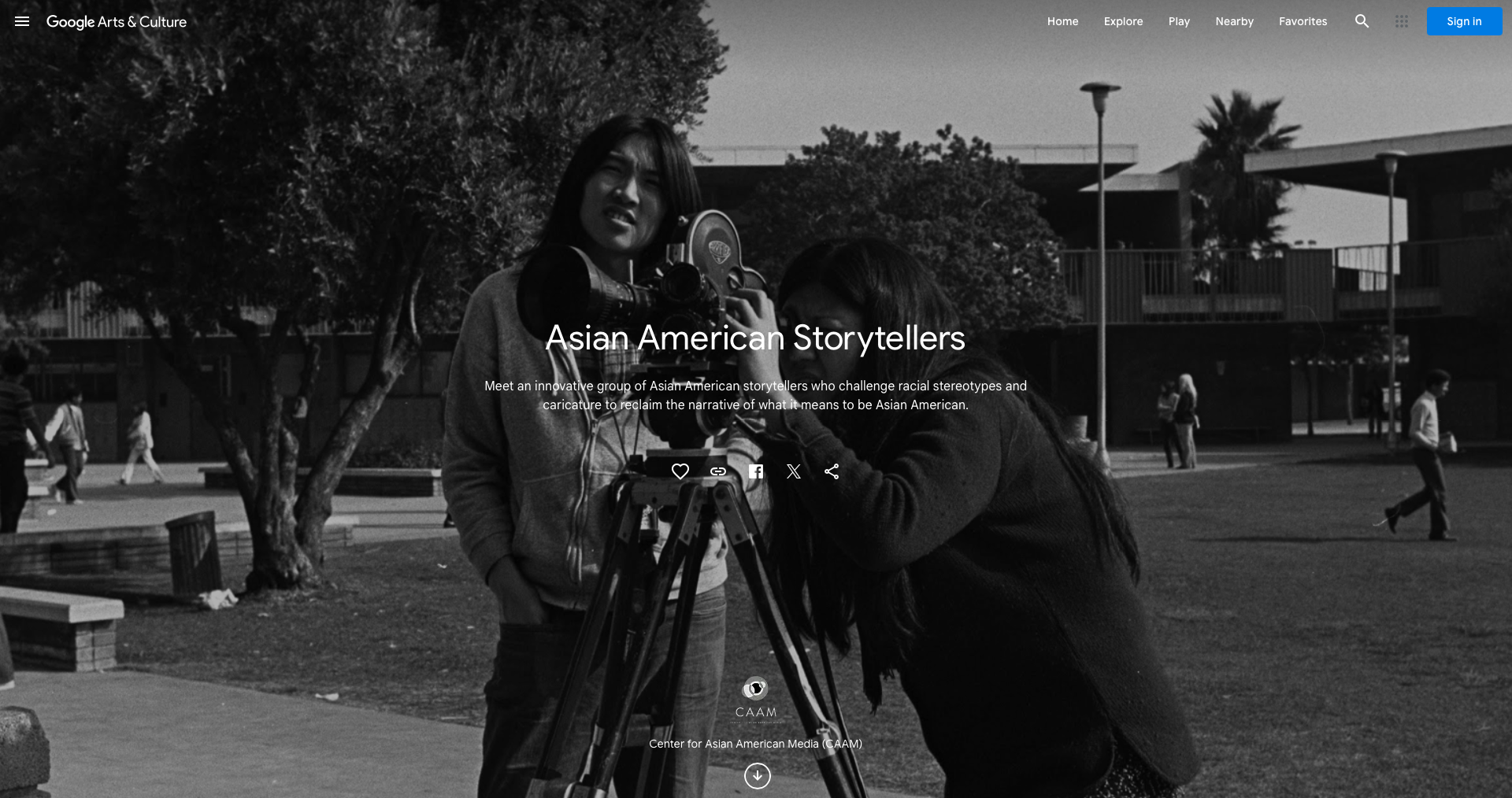 A collaboration with The Center for Asian American Media (CAAM) creating an interactive, online exhibit. 