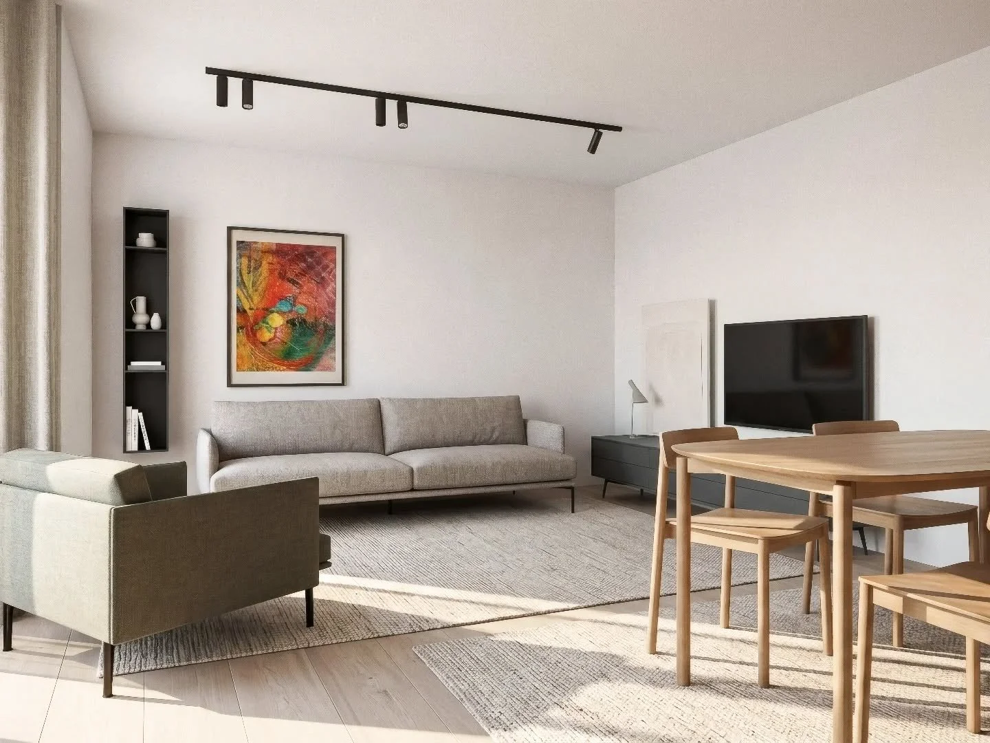 Open, free, and zero room for clutter.

When your spatial layout is intentional, you don&rsquo;t need a million decorative pieces to fill the gaps. By keeping the sightlines open and using smart, minimalist built-ins, the space stays light, breathabl