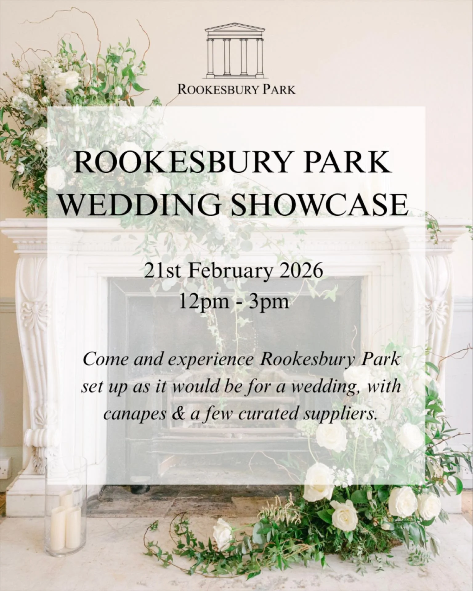 Wedding showcase 👰🏻&zwj;♀️💍💒

Come and join us on the 21st February 2026 to experience Rookesbury Park for yourselves. 

We will have rooms set up for ceremonies and evening receptions with a few selected suppliers we know and trust. 

We have a 