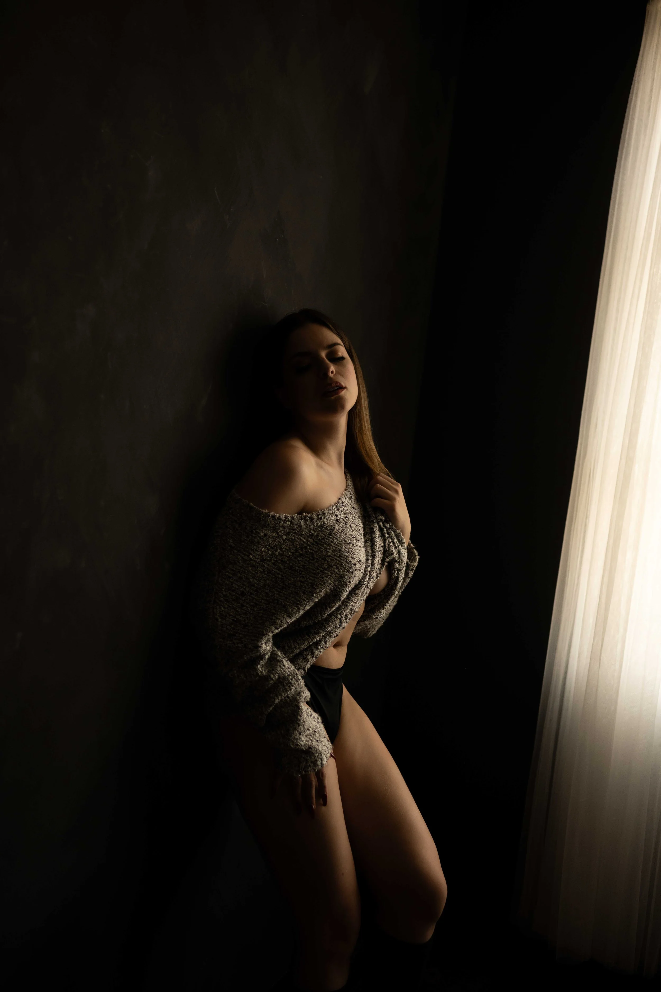 Sweater Boudoir Session