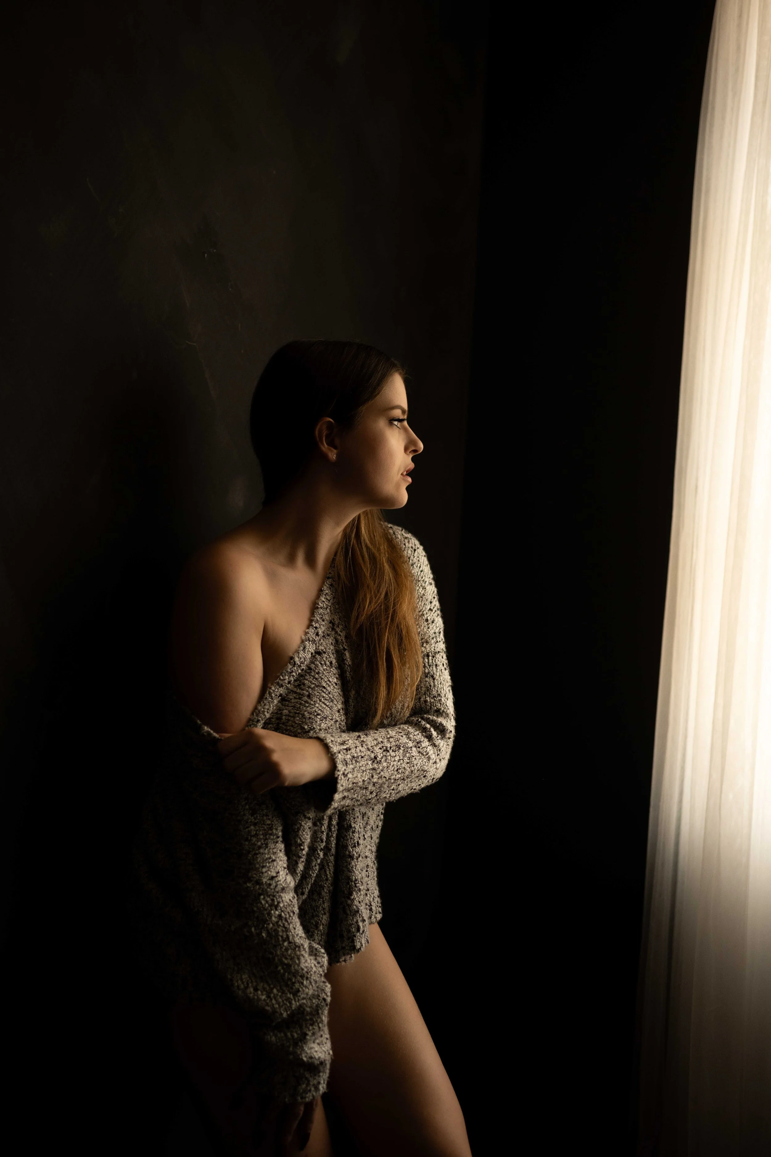 Sweater Boudoir Session