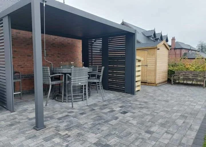 Block paving and pergola near Nantwich