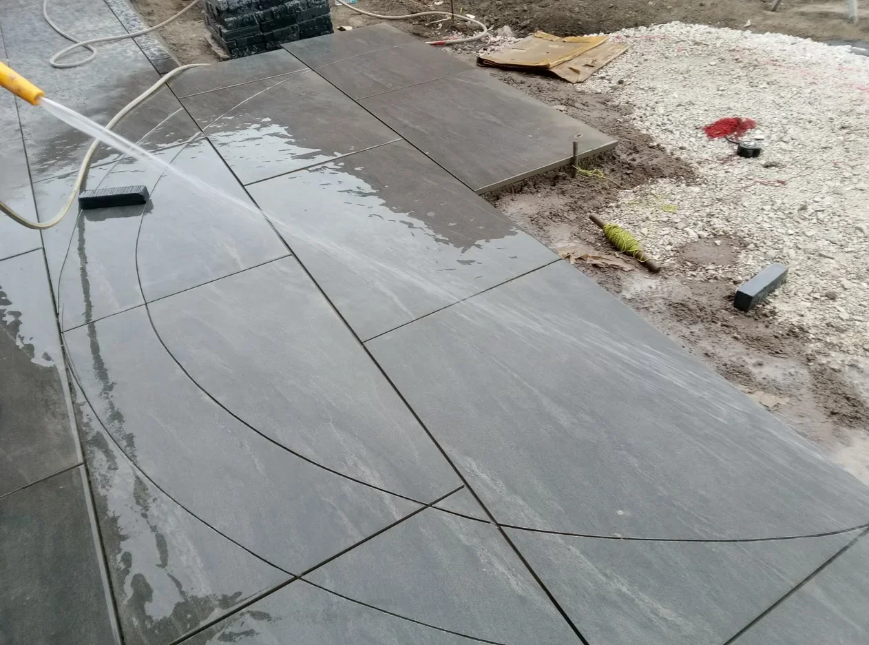 The process of garden transformation of a new build property on broad meadow park in Sandbach