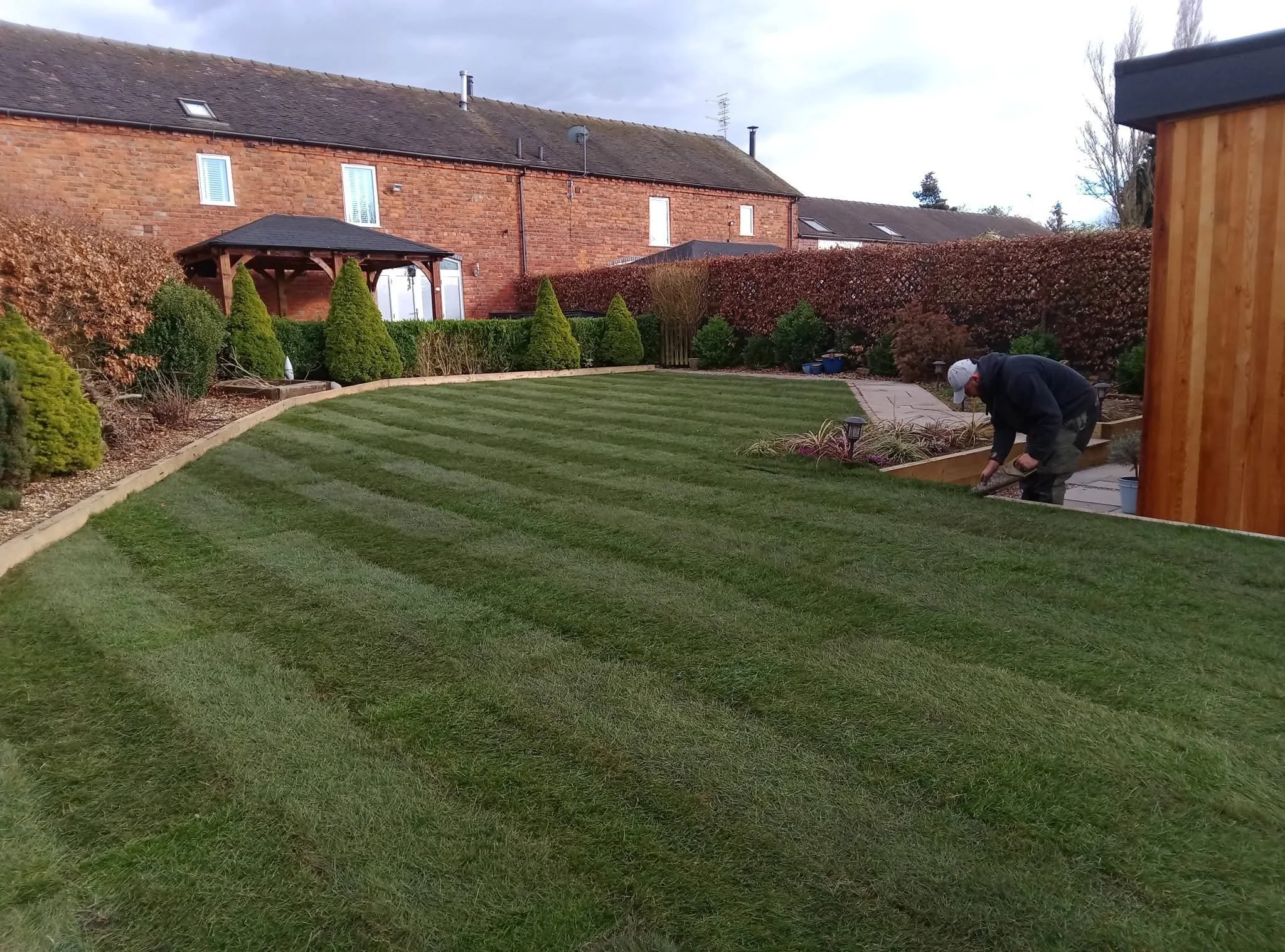 New lawn turfed
