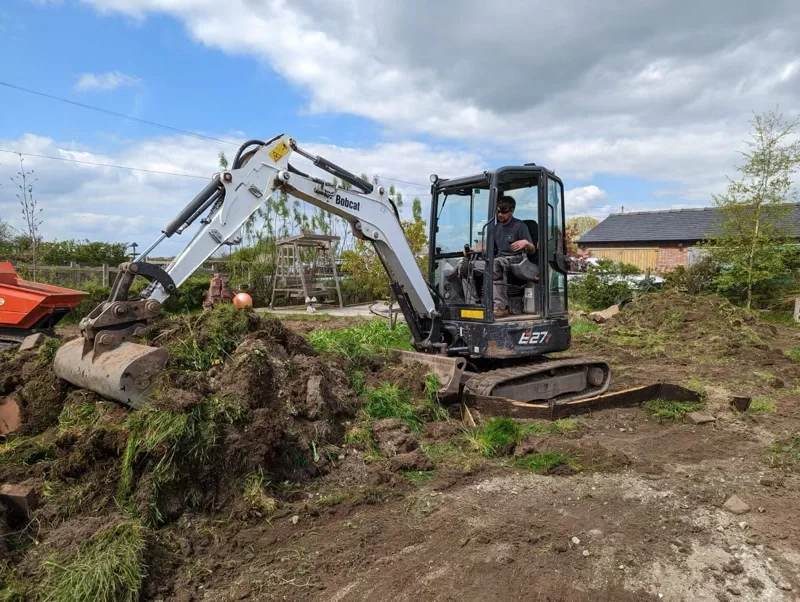 During groundworks excavation of a large landscaping project near Nantwich