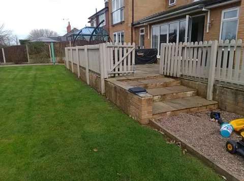 Before Goodwin Gardens Ltd landscaped a family friendly garden in Alsager