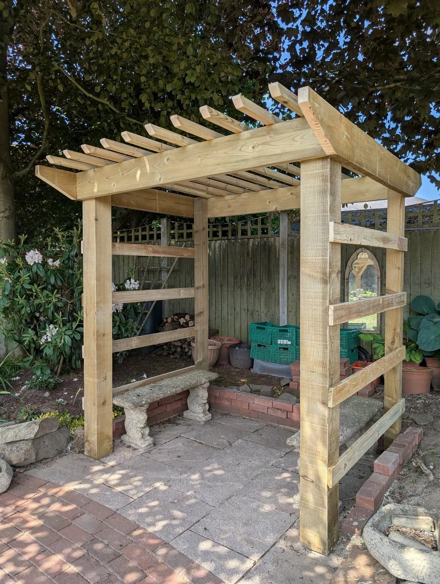 Bespoke pergola build near Newcastle