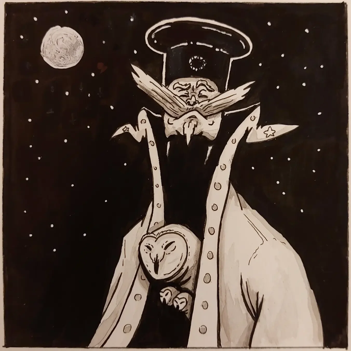 Inktober ´22: Owl Nest - Ink on Paper