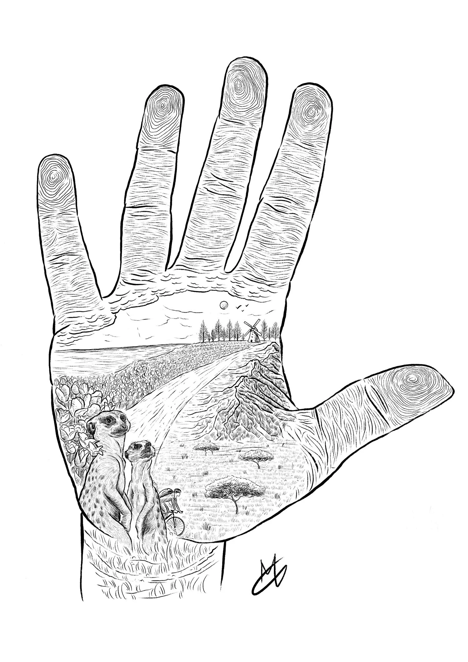 Handscapes: Roos  
Portrait Series