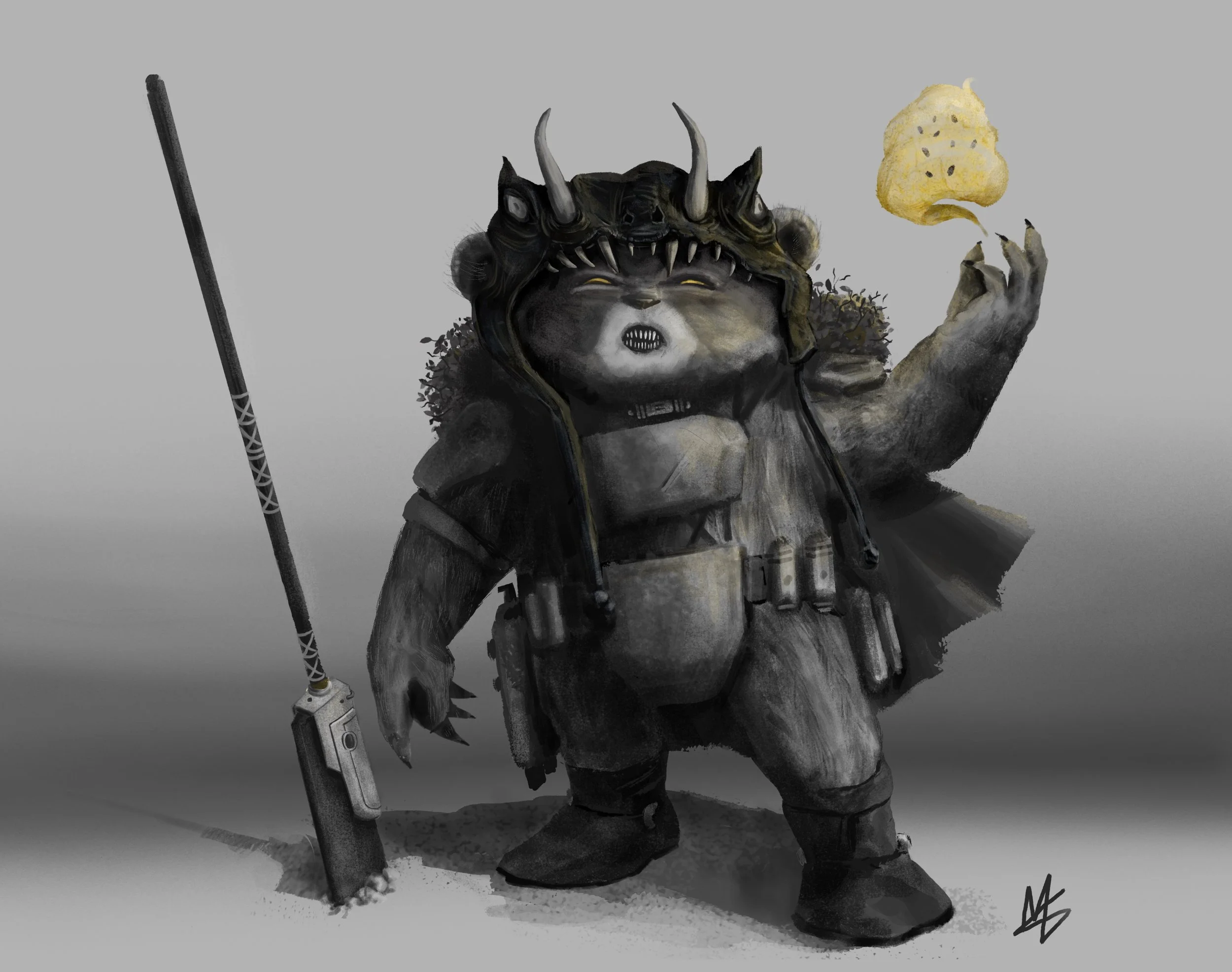 Fanart of the Ewok Teebo from Star Wars: the Return of the Jedi 