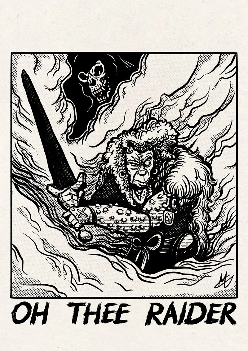 Oh Thee Raider  
Spot Illustration