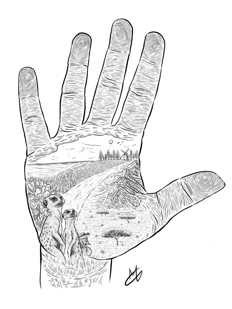 Handscapes: Roos  
Portrait Series