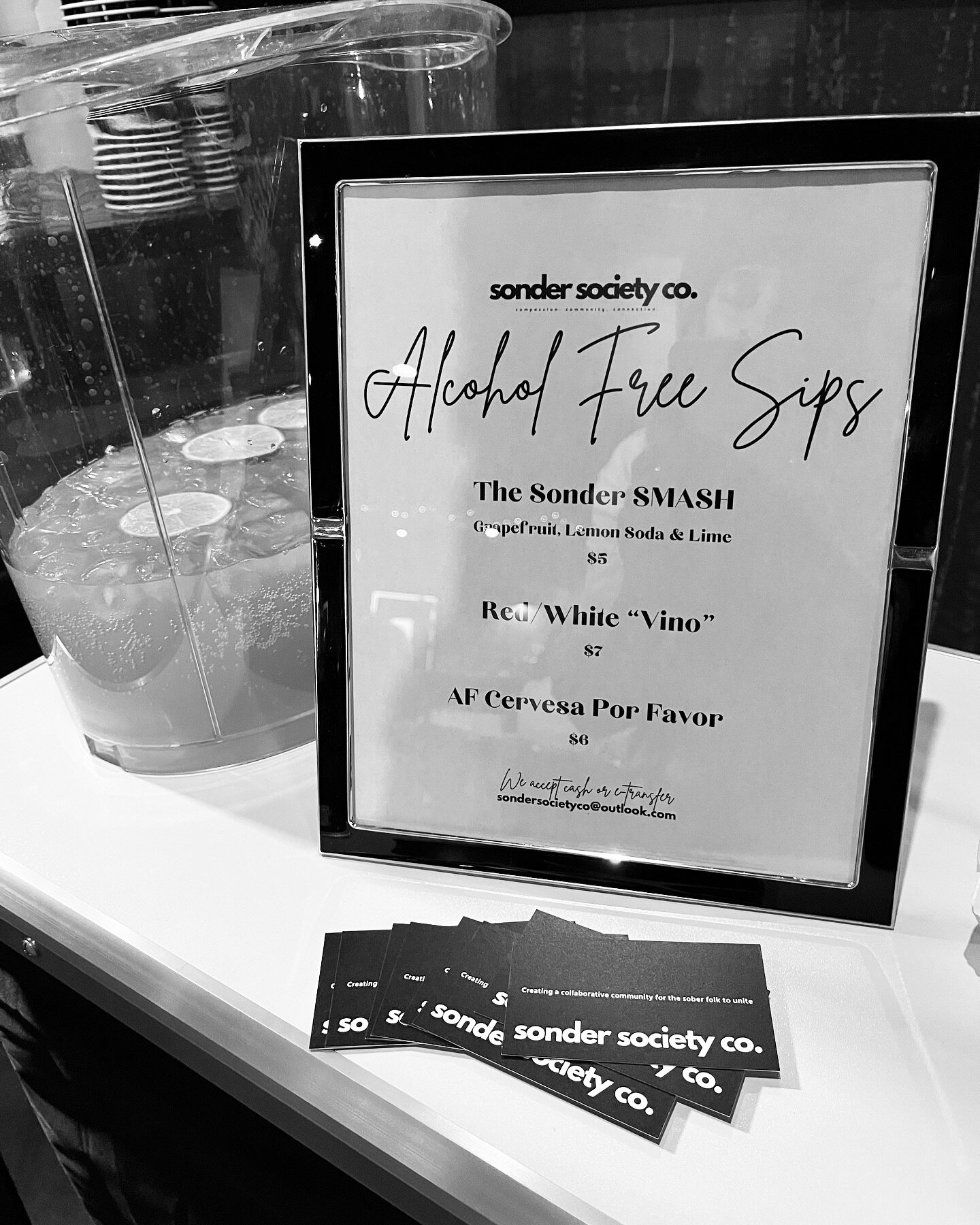 The Sonder Pop Up Bar has 3 upcoming bookings! If you&rsquo;re looking for non- alcoholic options at your next function DM us for info! 😎🖤 #nonalc #nonalcoholic #mocktails #soberbar #boozefree #sober #soberyyc #soberevents #sobereventsyyc #sobercal