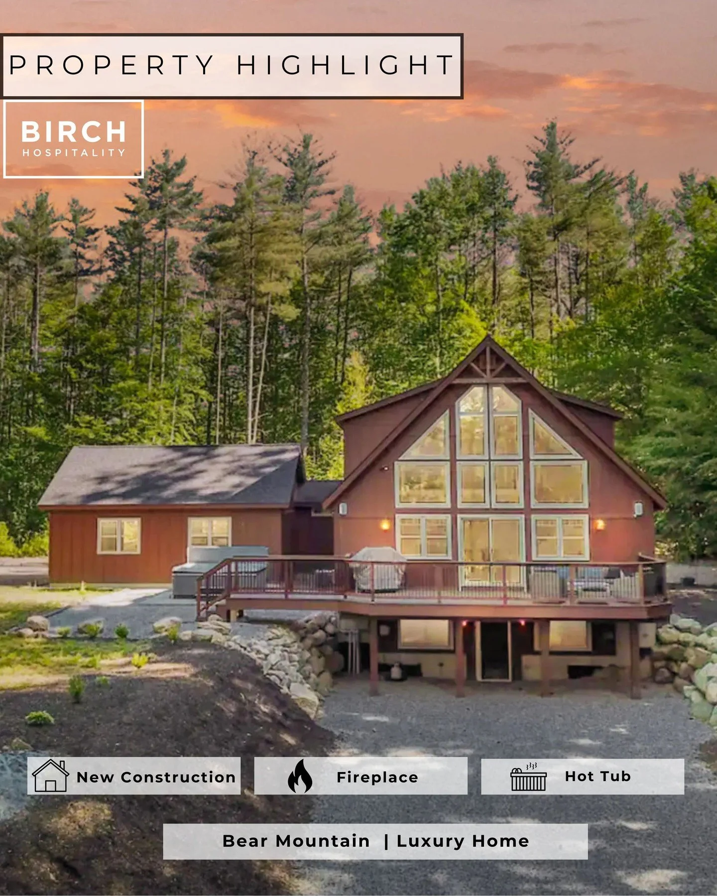 ✨ PROPERTY HIGHLIGHT! ✨

Welcome to Bear Mountain House! This newly constructed 4-bedroom, 3.5-bathroom home was designed with comfort and quality in mind, making it the perfect getaway for families and groups. Whether you're soaking in the hot tub a