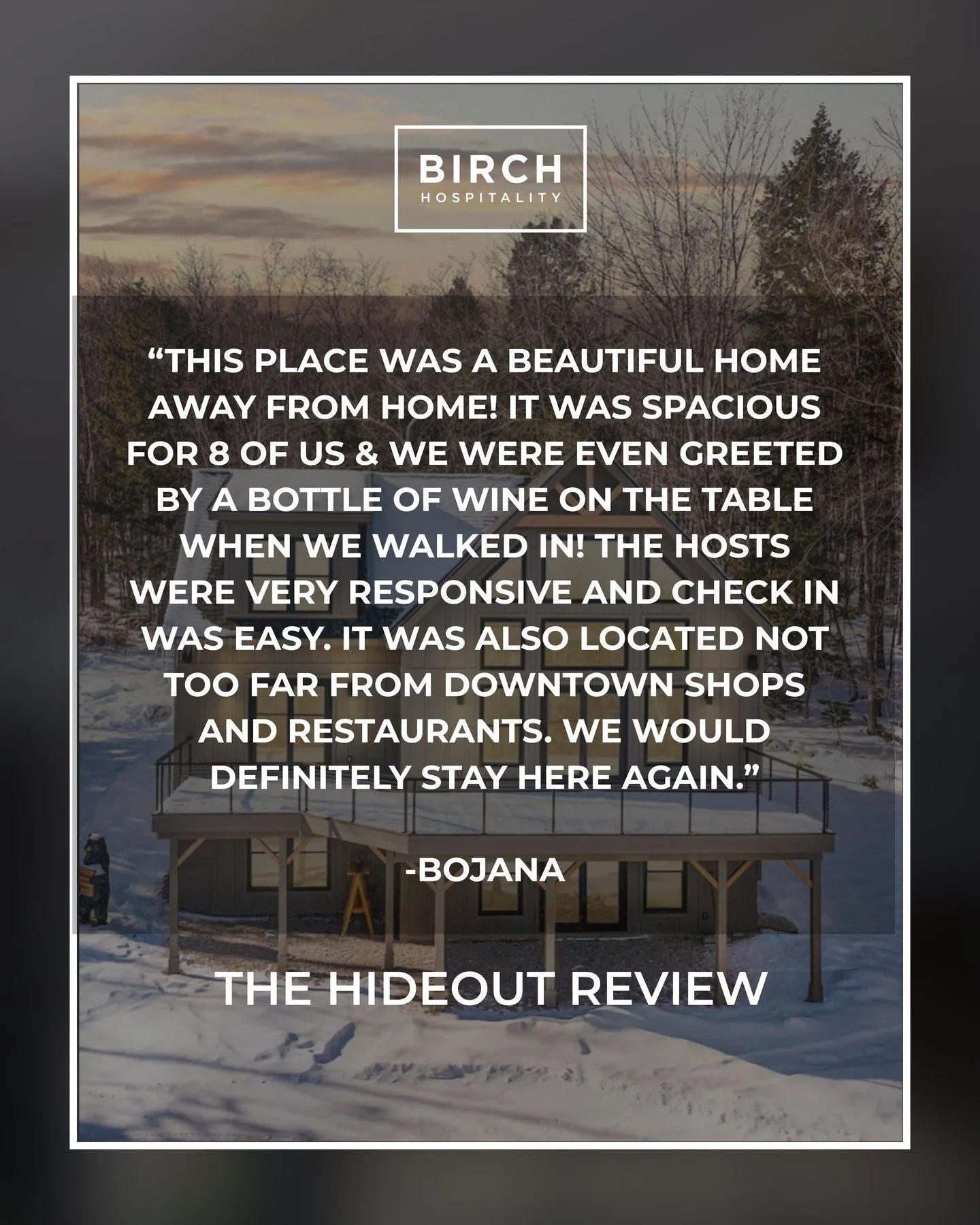 ✨ The Hideout ✨

This brand-new (2024) luxury retreat in Conway, NH, offers the perfect mix of privacy, comfort, and modern mountain style &mdash; ideal for families, friend groups, and outdoor enthusiasts looking to relax, explore, and reconnect in 