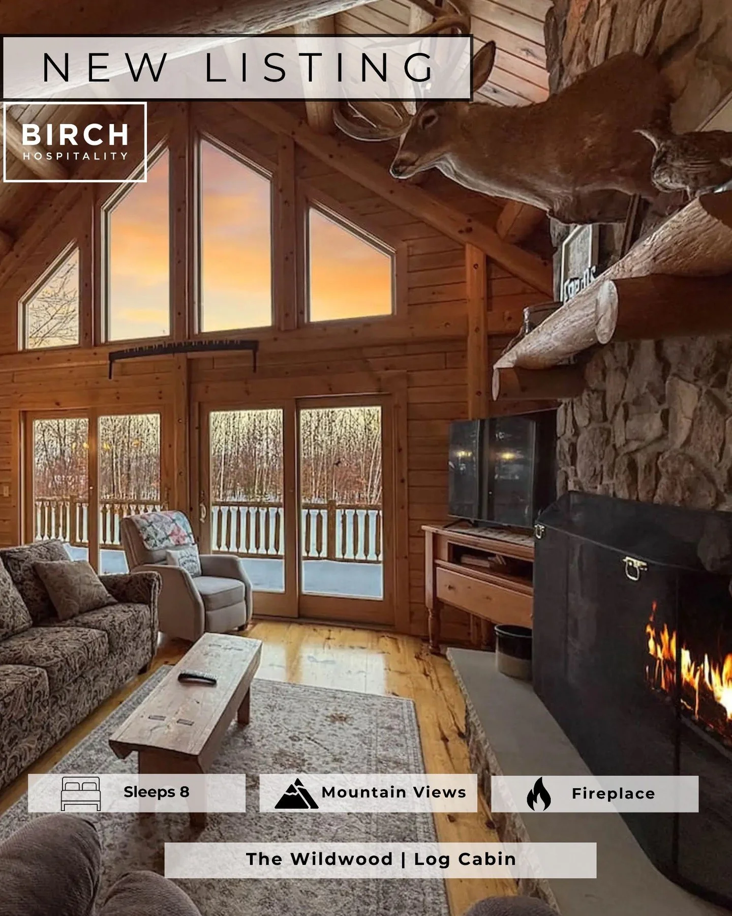✨ NEW LISTING ✨

Experience true Maine comfort at The Wildwood, a cozy log cabin tucked off Knights Hill Road in the heart of Bridgton. Surrounded by towering pines and peaceful mountain views, this 3-bedroom, 2.5-bath retreat offers the perfect blen