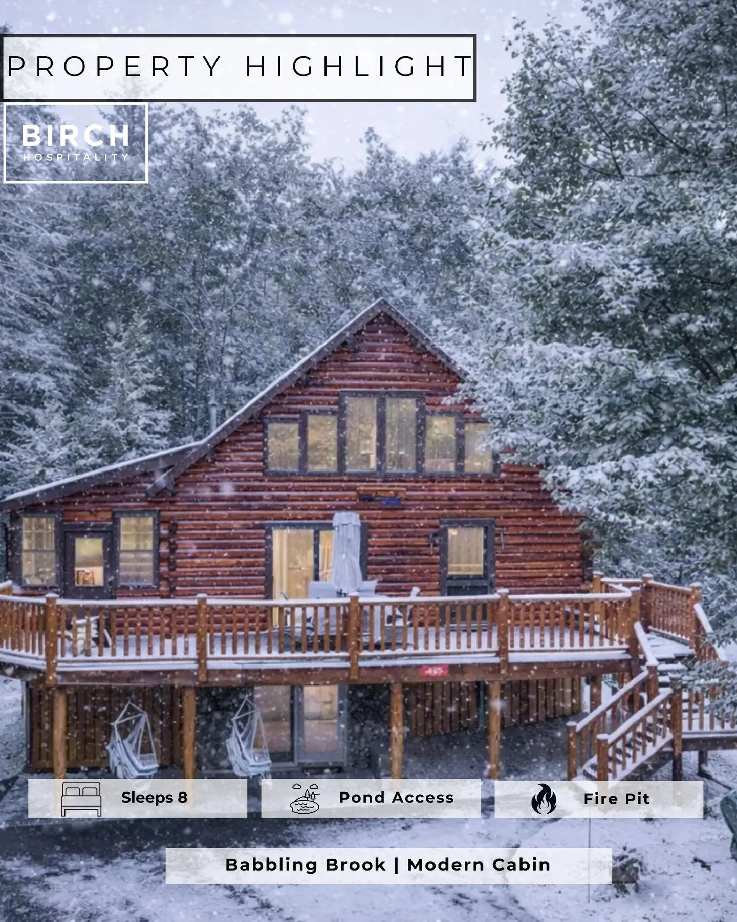✨ PROPERTY HIGHLIGHT! ✨

Welcome to Babbling Brook, a modern, waterfront-inspired cabin in the heart of Conway, NH. With kayaks, yard games, and a fire pit beside a seasonal brook, this 2-bedroom + loft, 2-bathroom retreat is perfect for families and