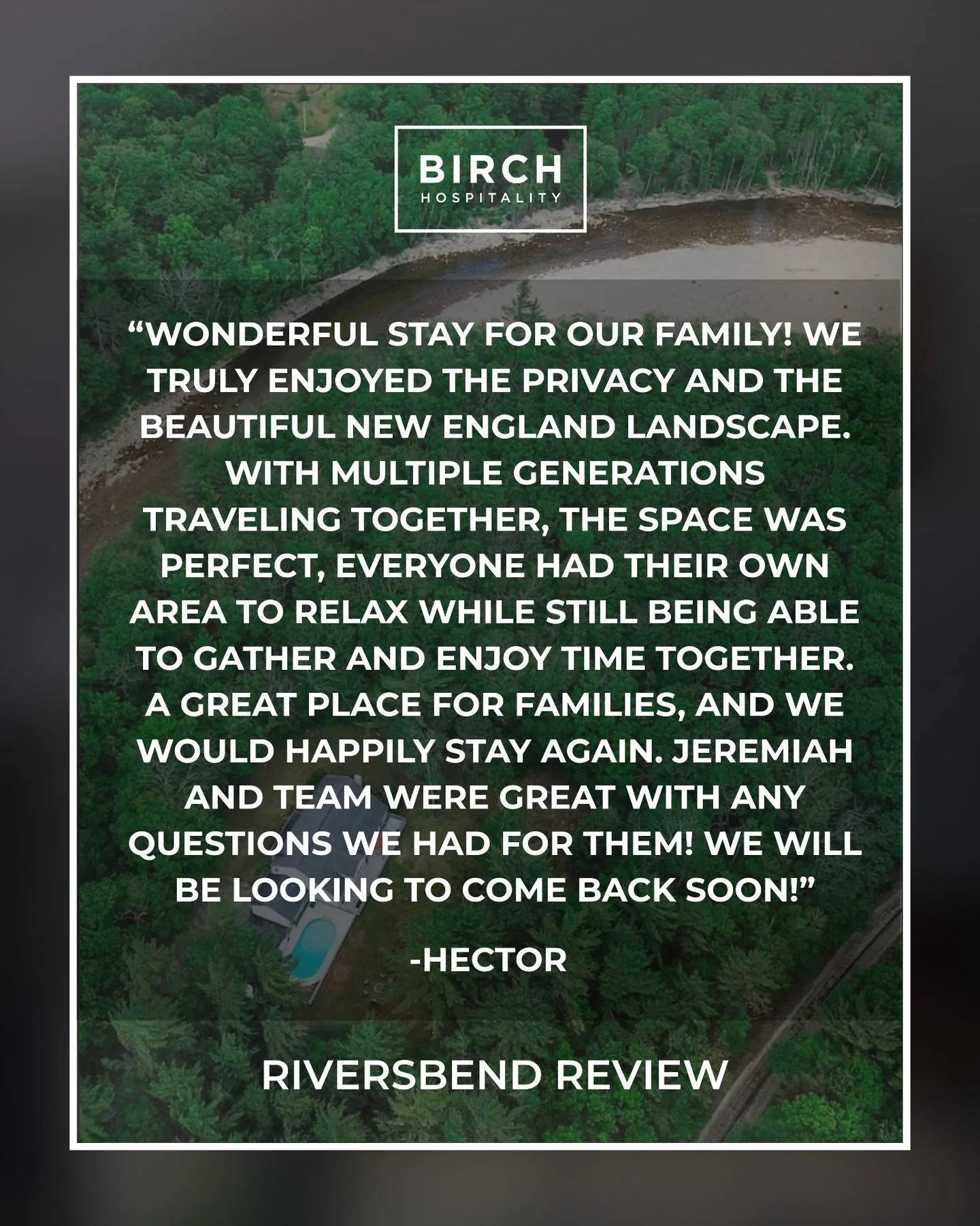 ✨ Riversbend Guest Review ✨

Welcome to Riversbend &mdash; the ultimate Mt. Washington Valley escape set on 10 private acres with an incredible 1,900 feet of Saco River frontage. This 4,800 sq. ft. retreat is designed for unforgettable group getaways