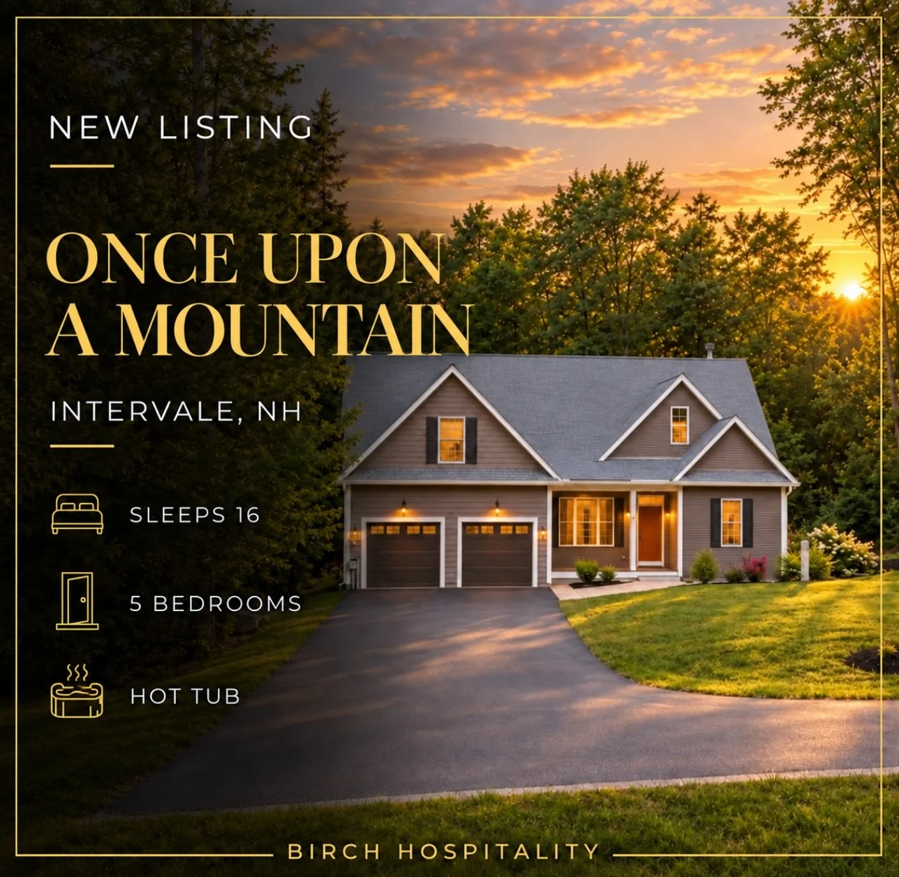 ✨ NEW LISTING | Once Upon a Mountain ✨

Welcome to Once Upon a Mountain, your private mountain escape in Intervale, New Hampshire. Tucked away among the trees, this spacious retreat is designed for gathering, relaxing, and making memories in the hear