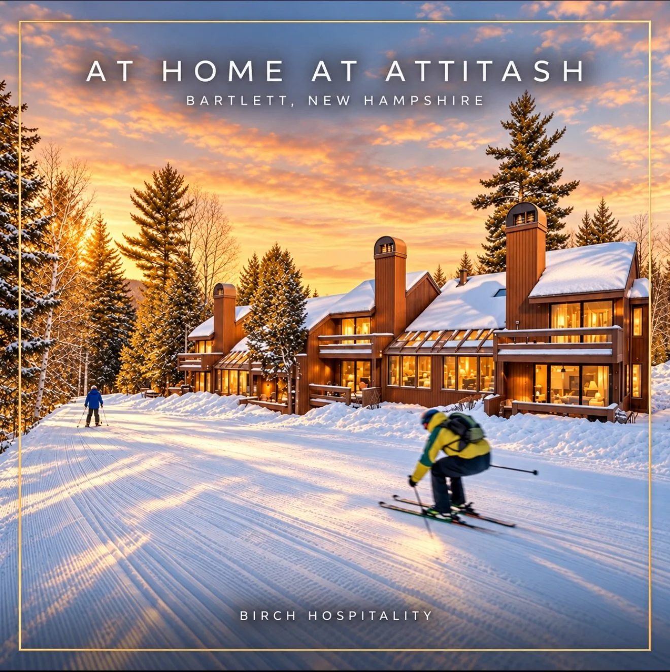 First tracks. Fireside evenings. Your winter escape at Attitash.

Skip the drive to the mountain and make the most of every run with this ski-in/ski-out retreat in Bartlett. Spend your days on the slopes, then come home to warm up by the fireplace an