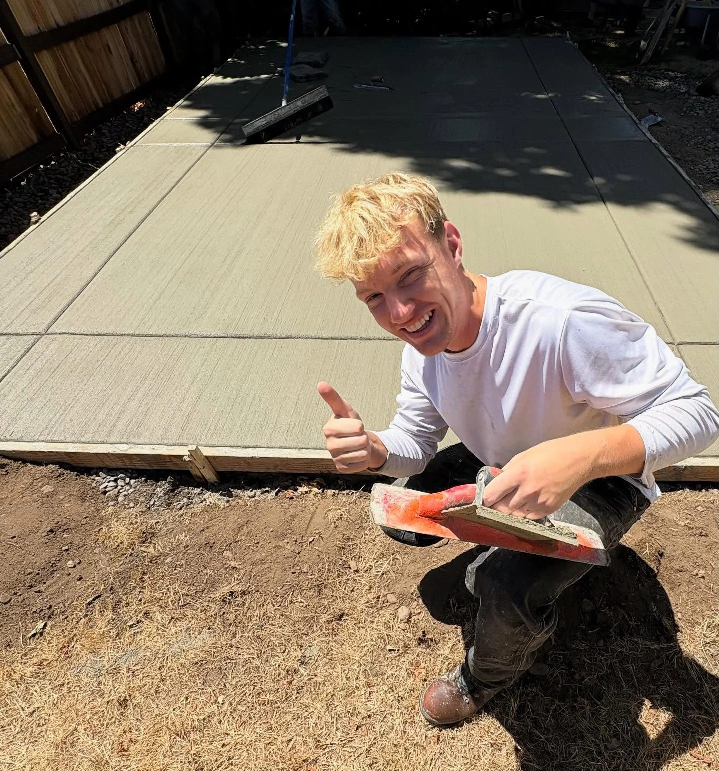 We miss our summer recruit.

He came in not knowing the difference between a magnesium float and a garden rake, and left talking about base compaction, drainage slope, and turf seams like he&rsquo;s been here for years.

Put in real work. Showed up. 