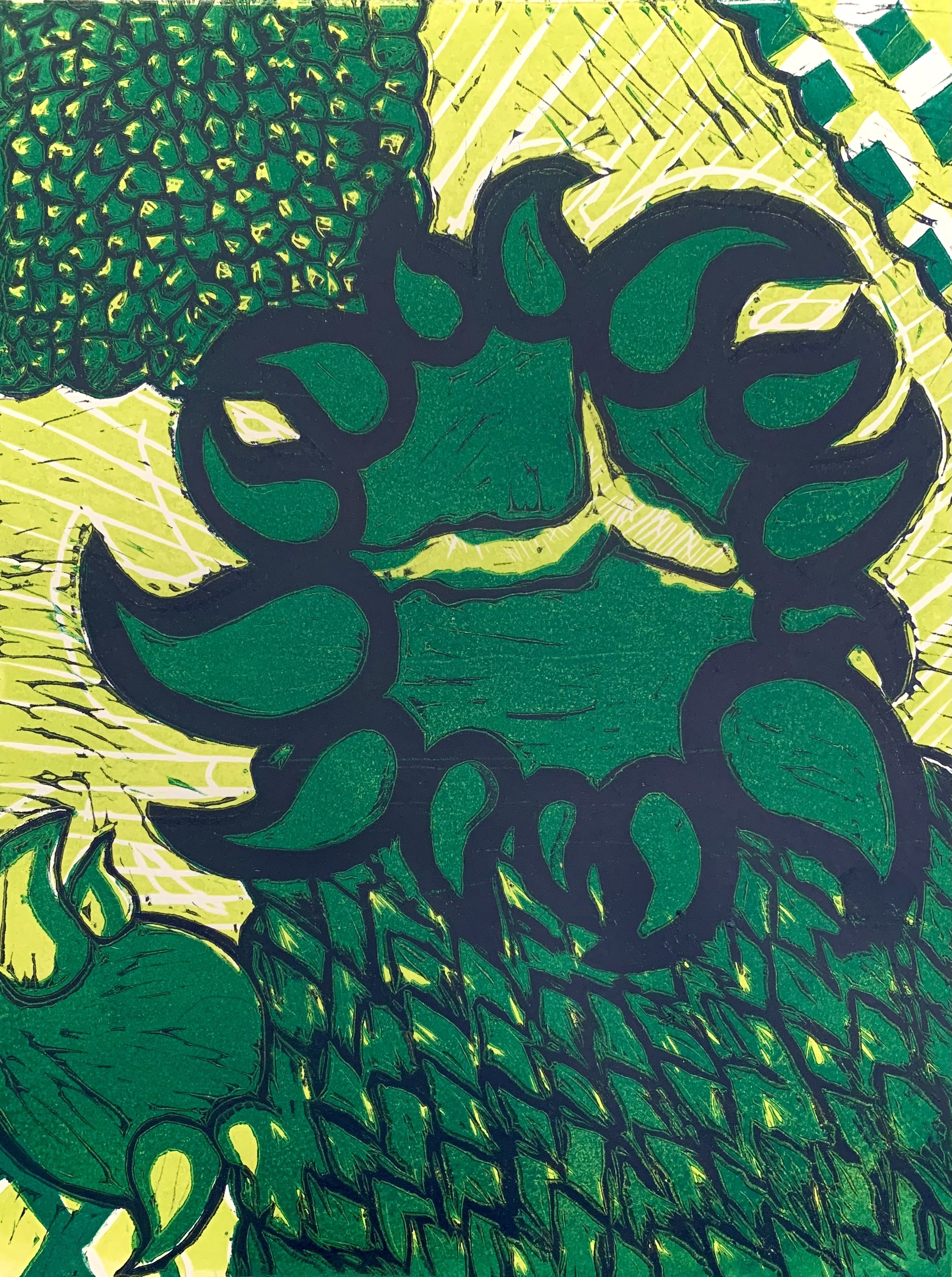 Flaming Durian | Printmaking | 2023