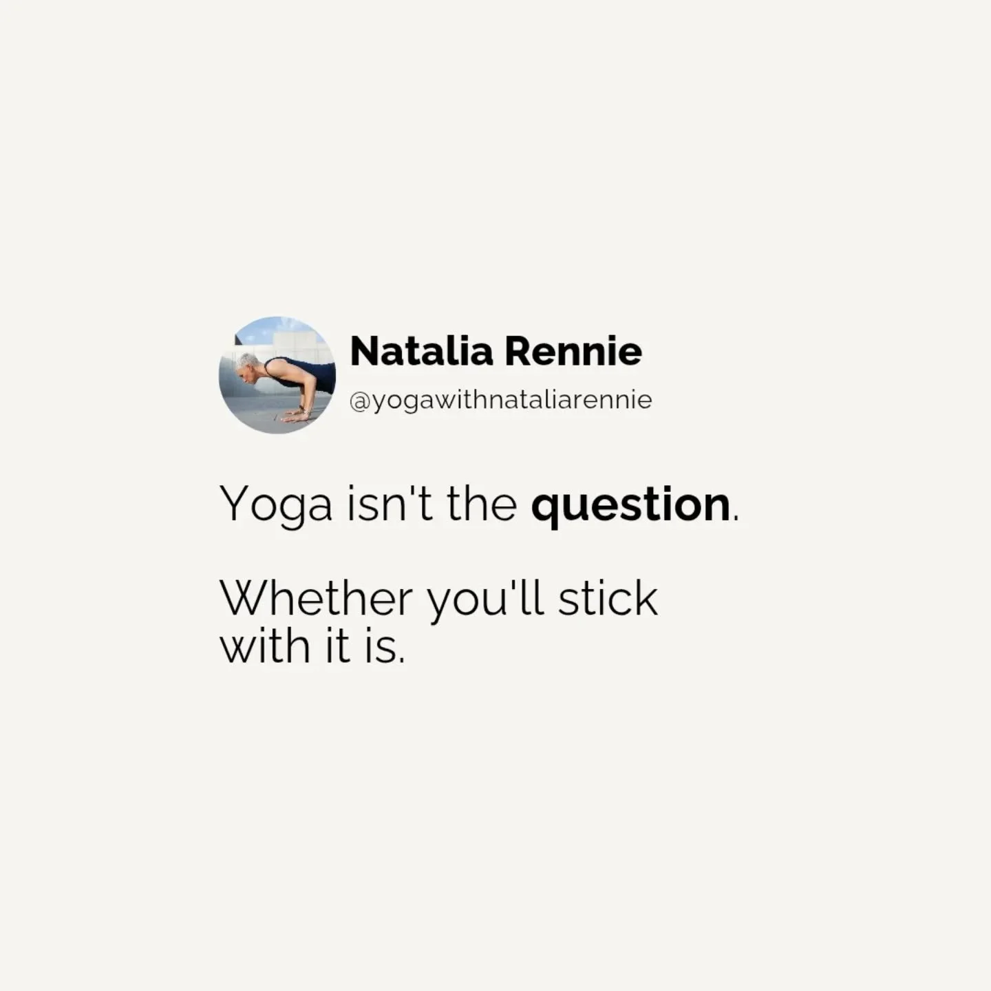 Stop collecting yoga and start practising it instead. 😉

Because if happen to question yoga and whether it works because you aren't seeing or feeling changes yet, I'd ask you one question: 👇

..."have you given your body enough time to adapt?&