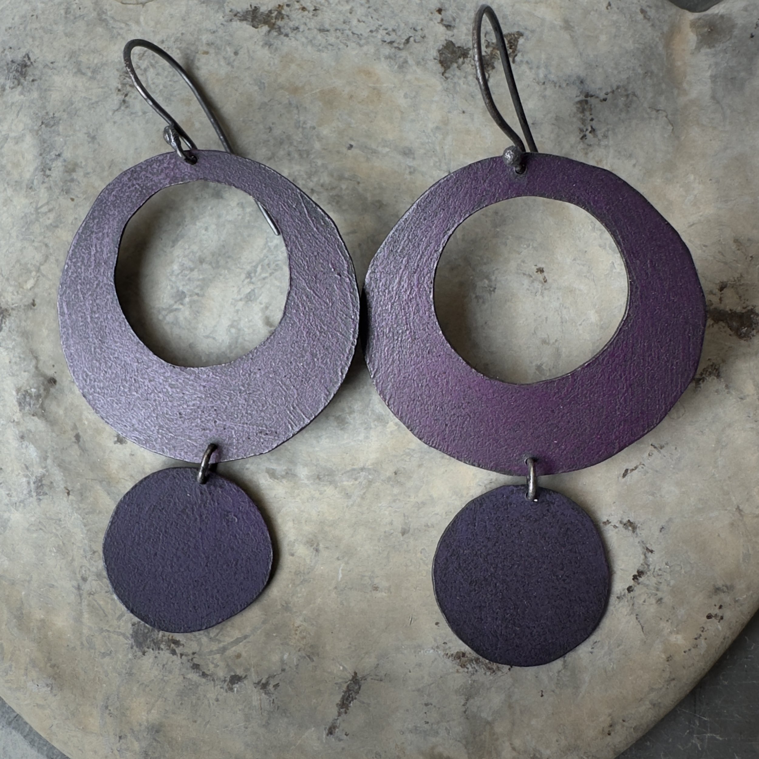 Colored Copper Dangle Earrings