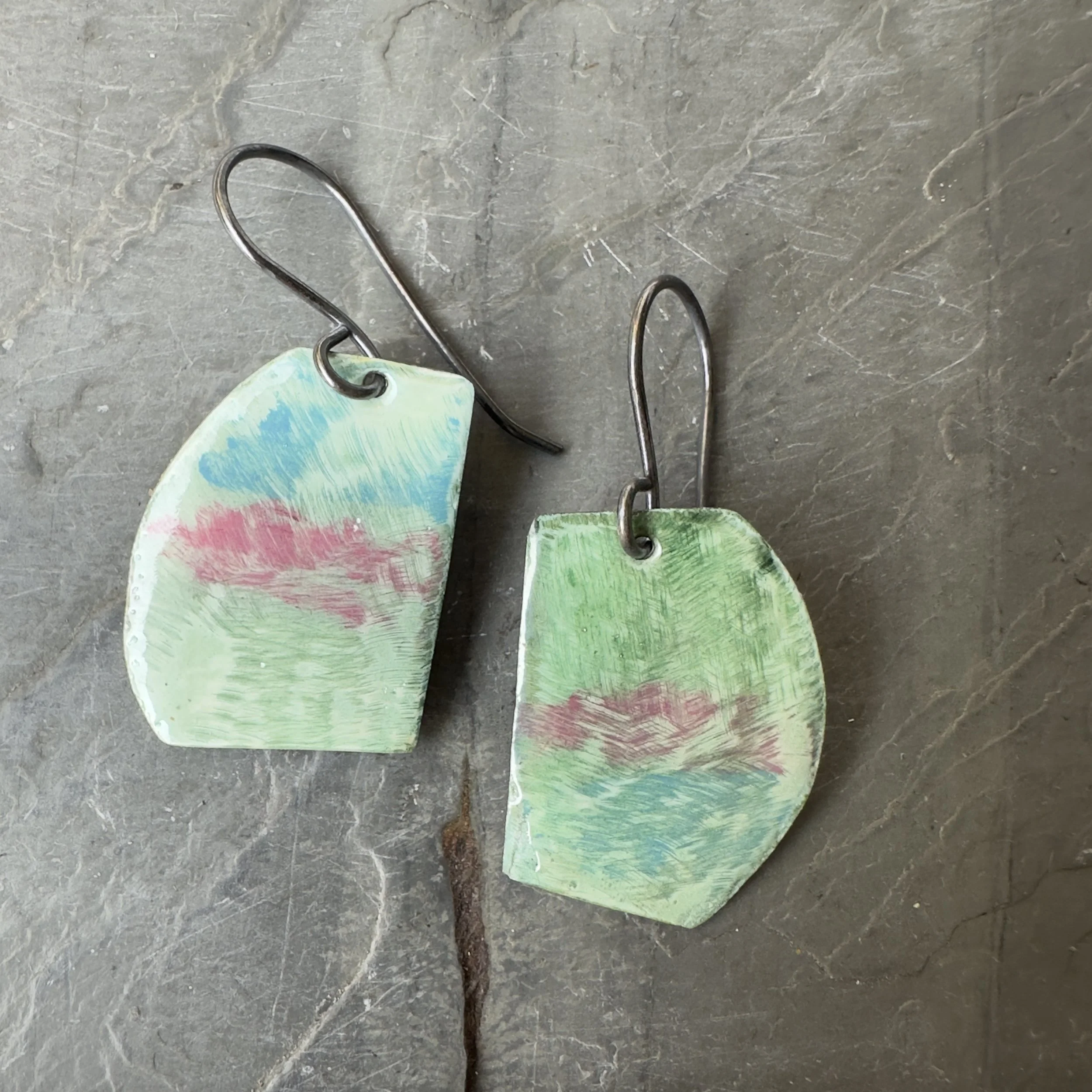 Colored Copper Earrings