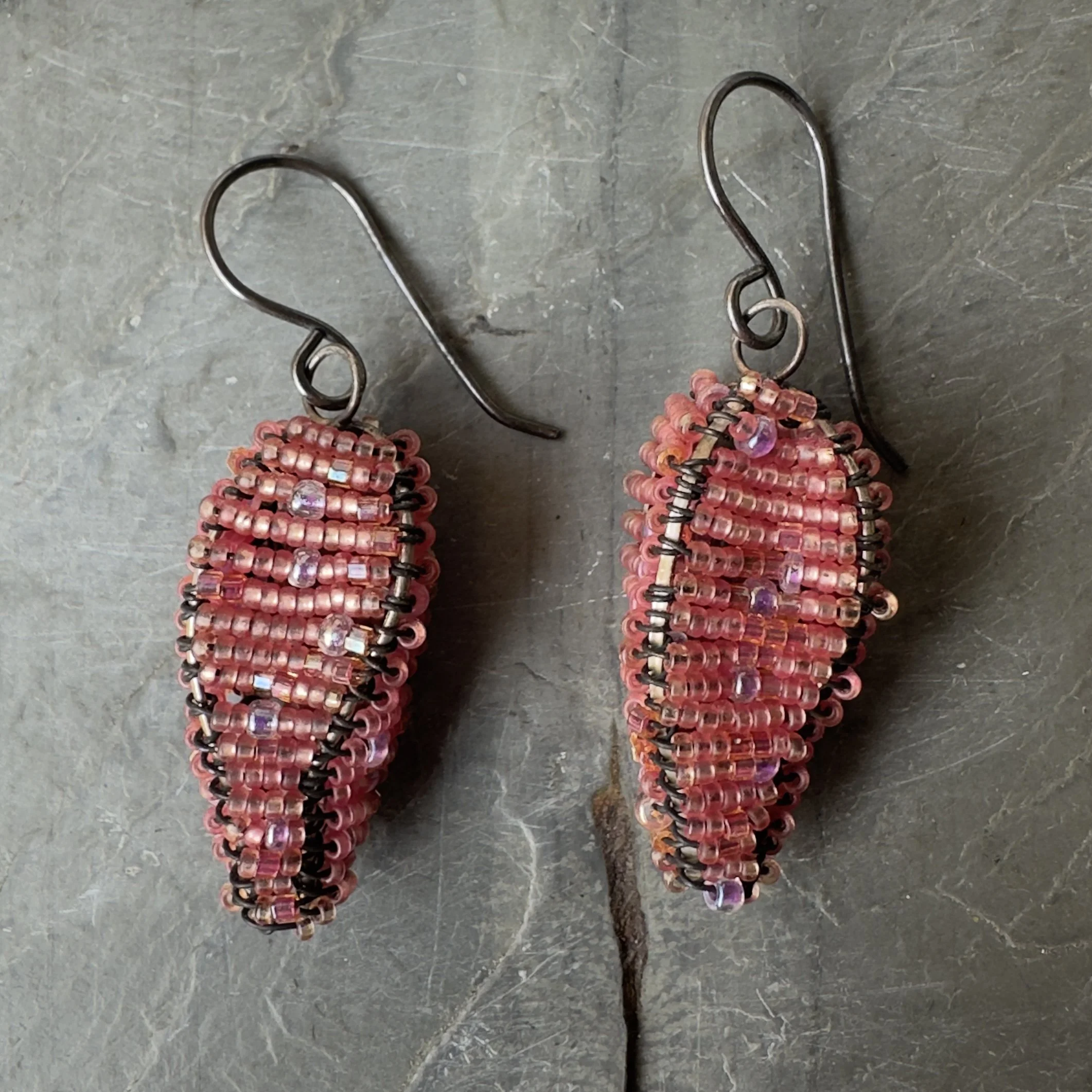 Seed Bead "Seed Pod" Earrings